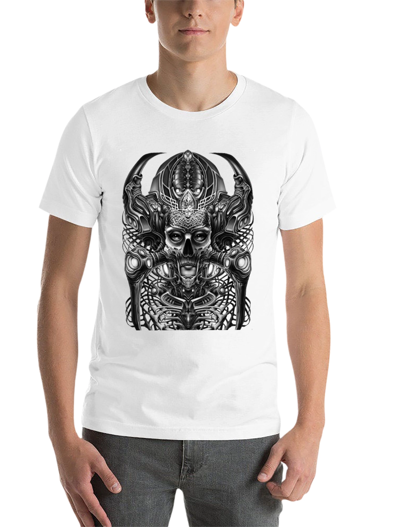 Black Skull Graphic T-Shirt - Dark & Edgy Style view 14