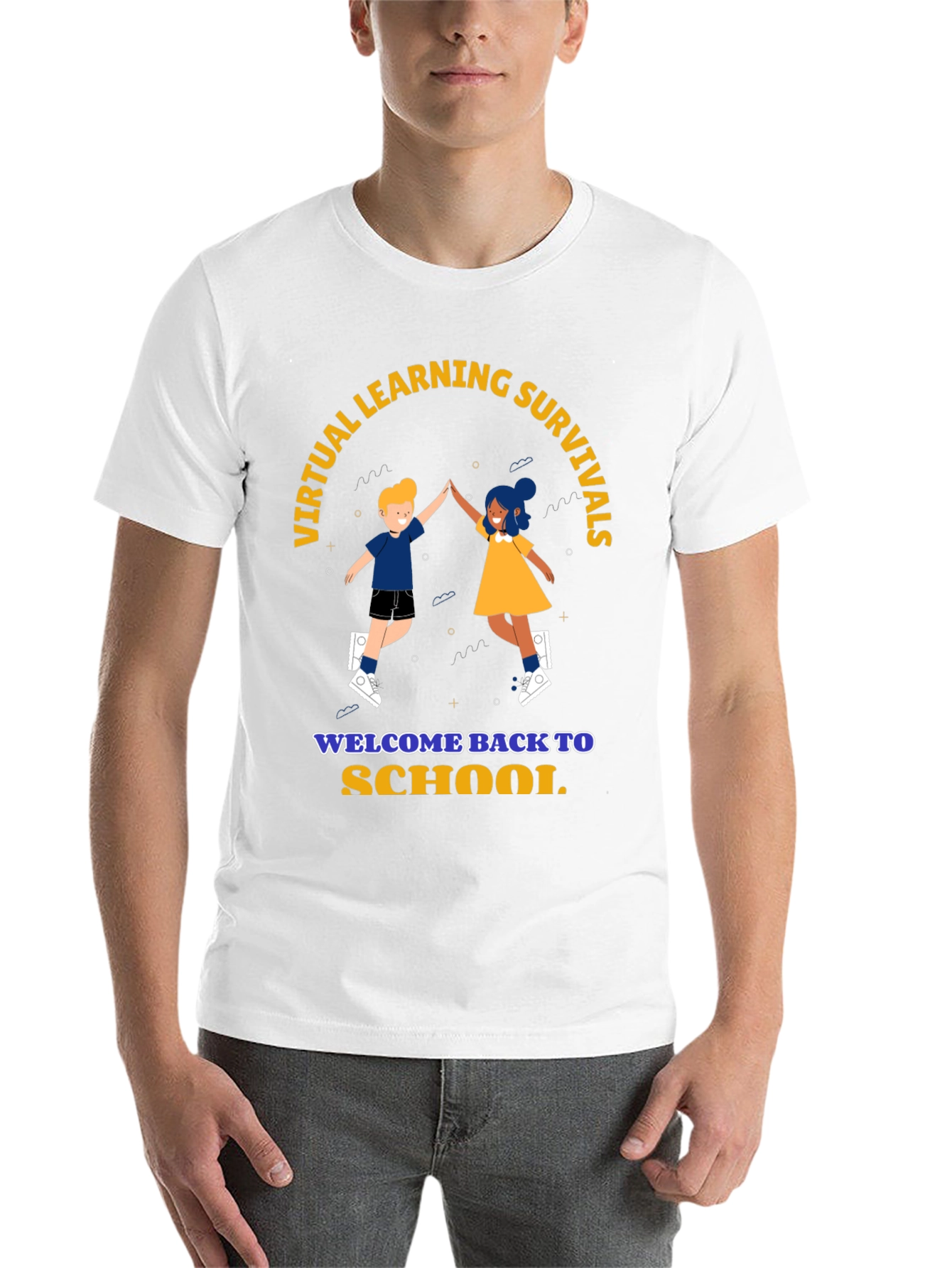 Black Virtual Learning Survival Back To School T-Shirt view 14