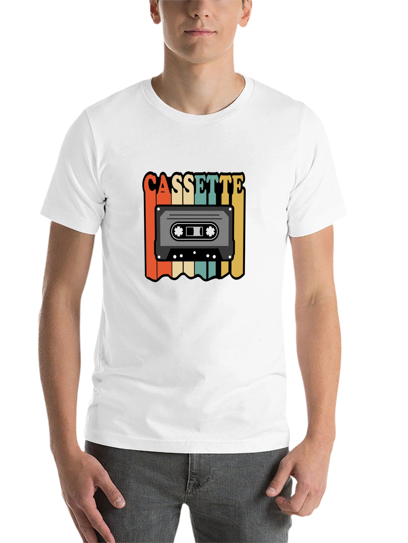 Black Retro Cassette Tape Graphic Tee view 14