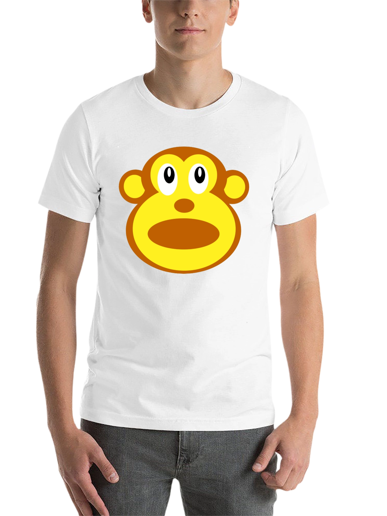 Black Monkey Face Graphic T-Shirt - Unisex Black Tee view 14