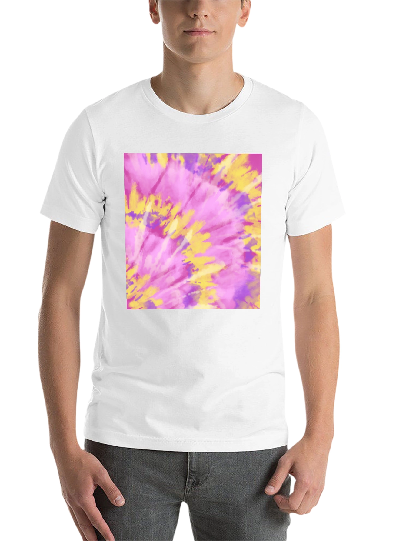 Black Tie-Dye Graphic Tee - Soft & Stylish view 14