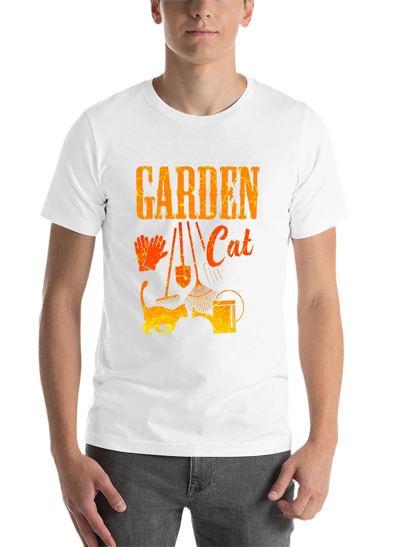 Black Garden Cat T-Shirt - Gardening Lover Tee view 14
