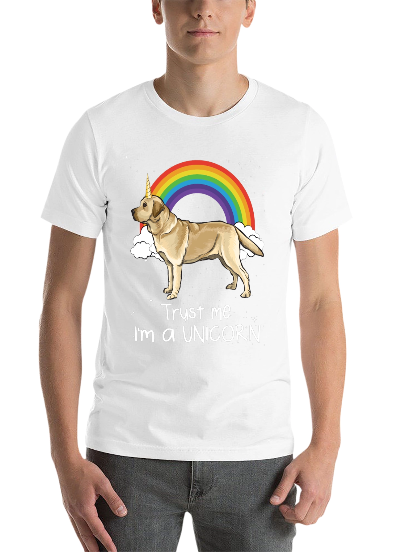 Black Unicorn Dog T-Shirt - Trust Me, I'm a Unicorn! view 14