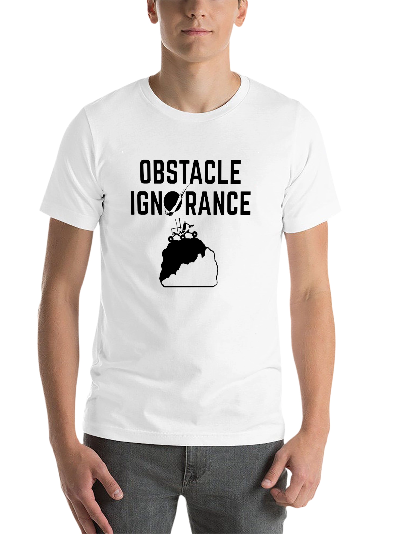 Black Obstacle Ignorance Black Graphic Tee view 14