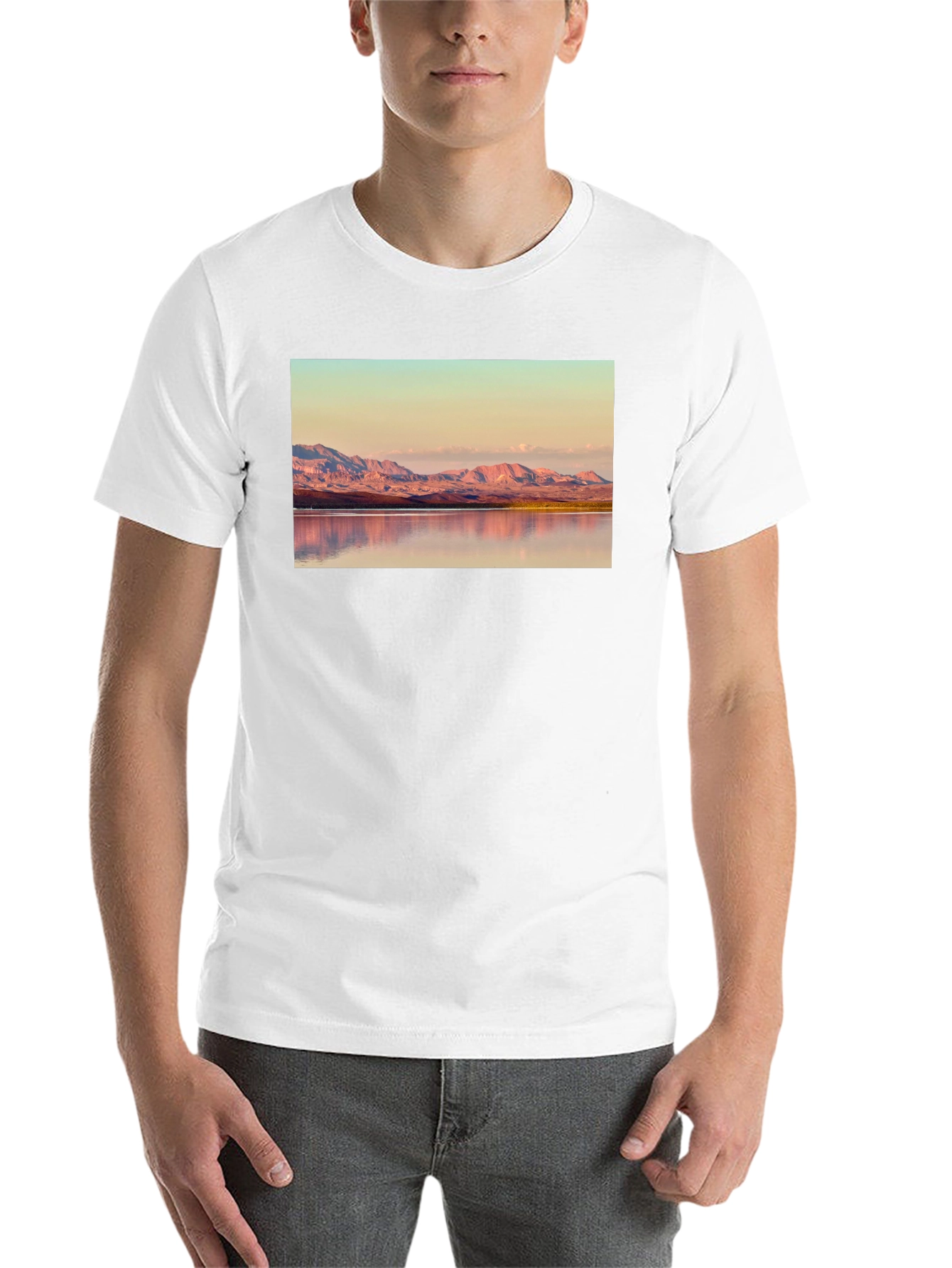 Black Mountain Lake Graphic T-Shirt view 14