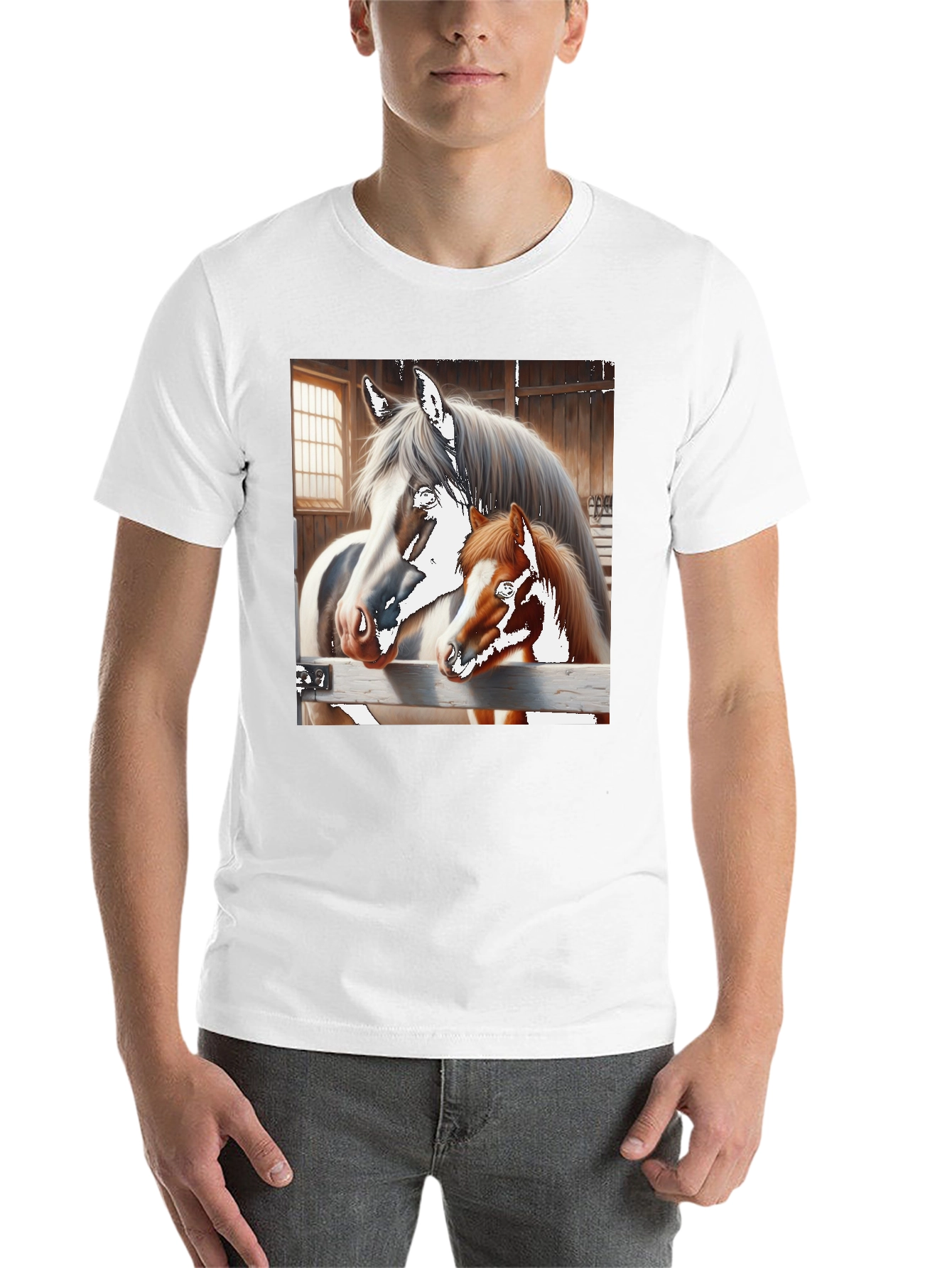 Black Horse and Foal Graphic Tee view 14