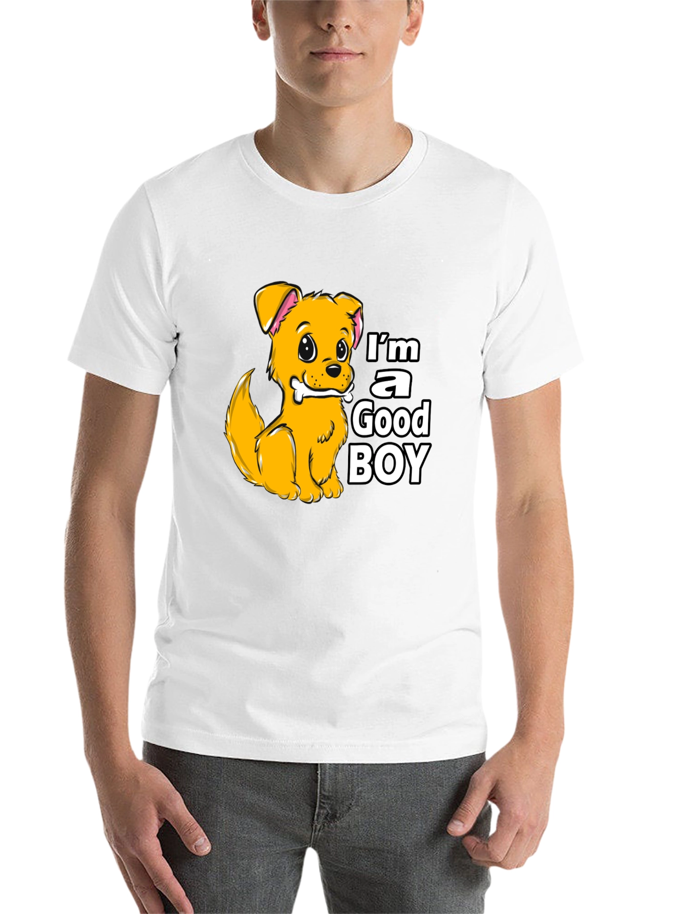 Black I'm a Good Boy Dog T-Shirt view 14