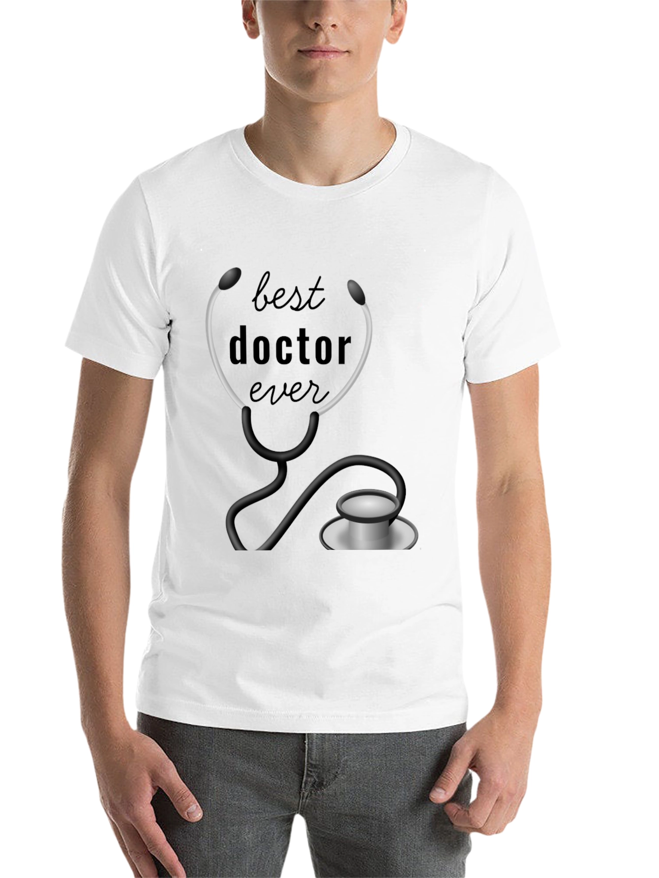 Black Best Doctor Ever Black T-Shirt Graphic Tee view 14