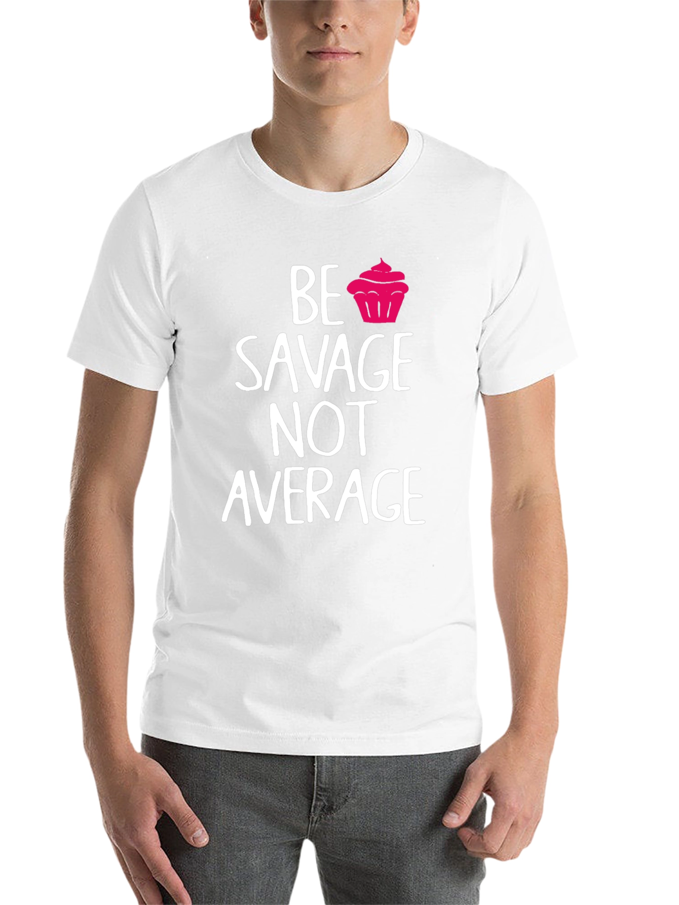 Black Be Savage Not Average Graphic Tee view 14