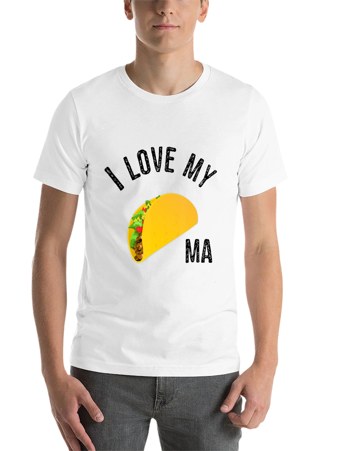 Black I Love My Ma Taco Graphic Tee view 14