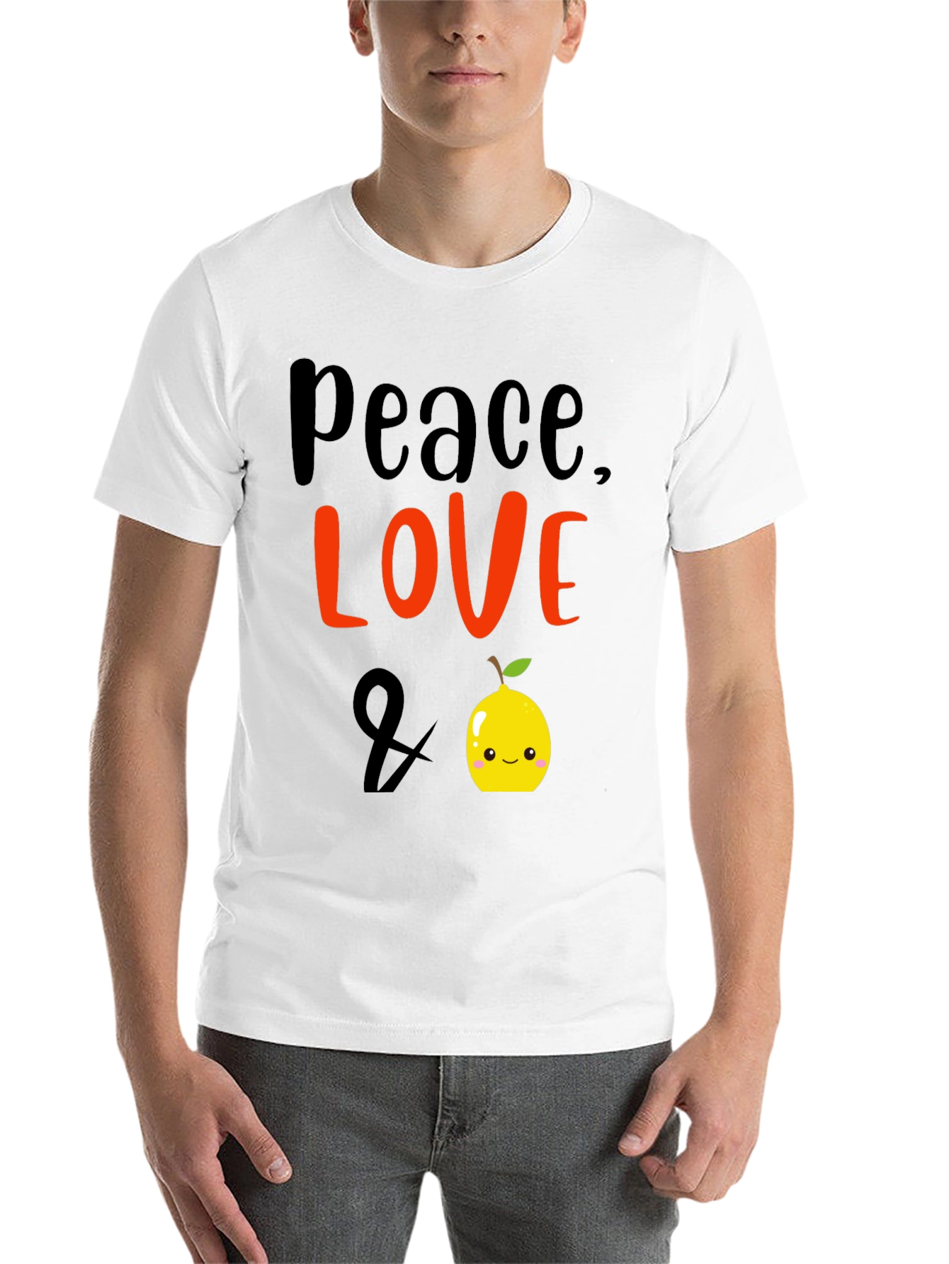Black Peace, Love & Lemon Graphic Tee - Black view 14