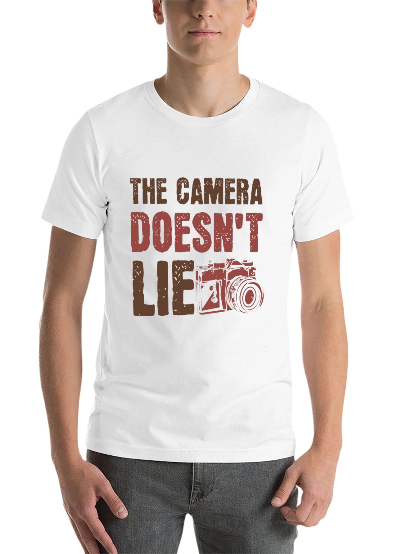 Black The Camera Doesn't Lie Graphic Tee - Black view 14