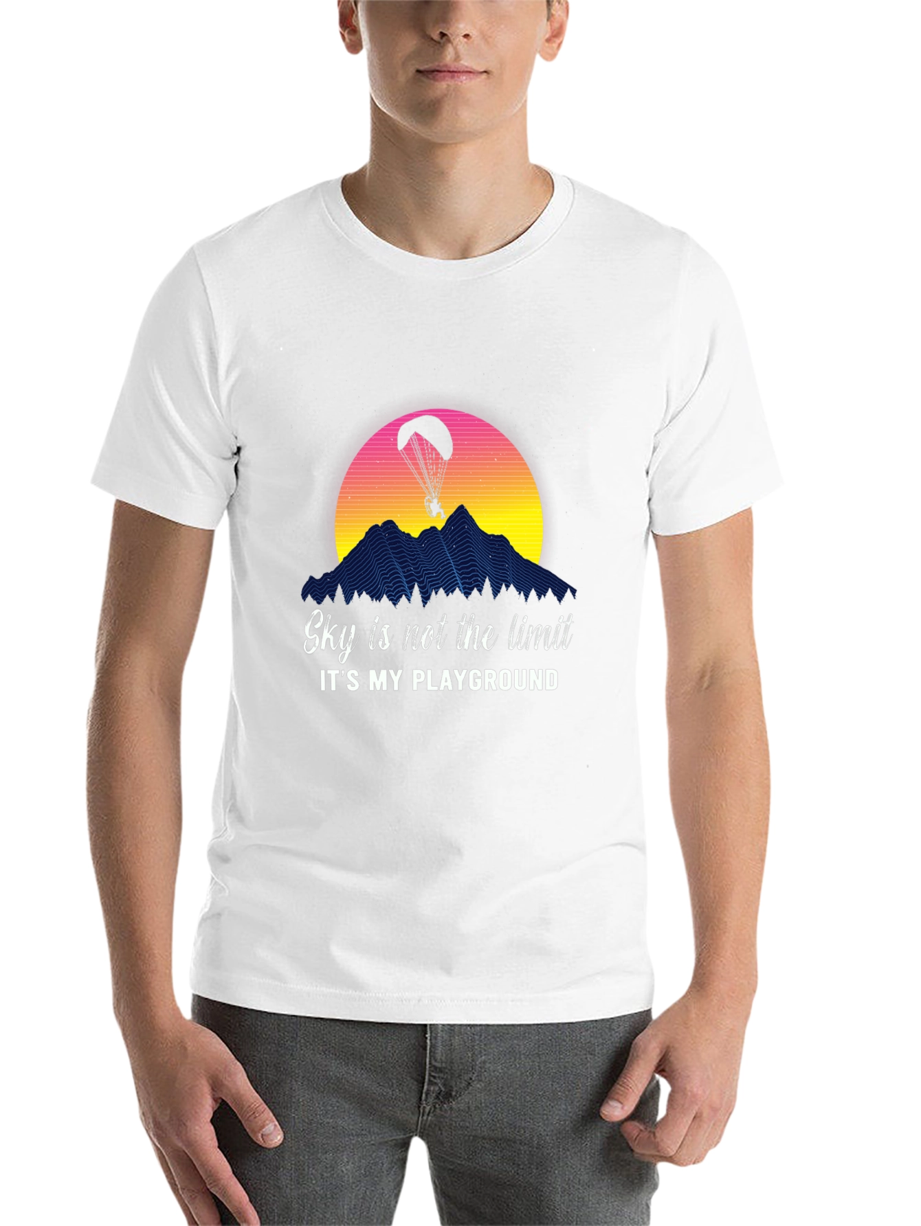 Black Sky's the Limit Paragliding Graphic Tee - Adventure Ready! view 14