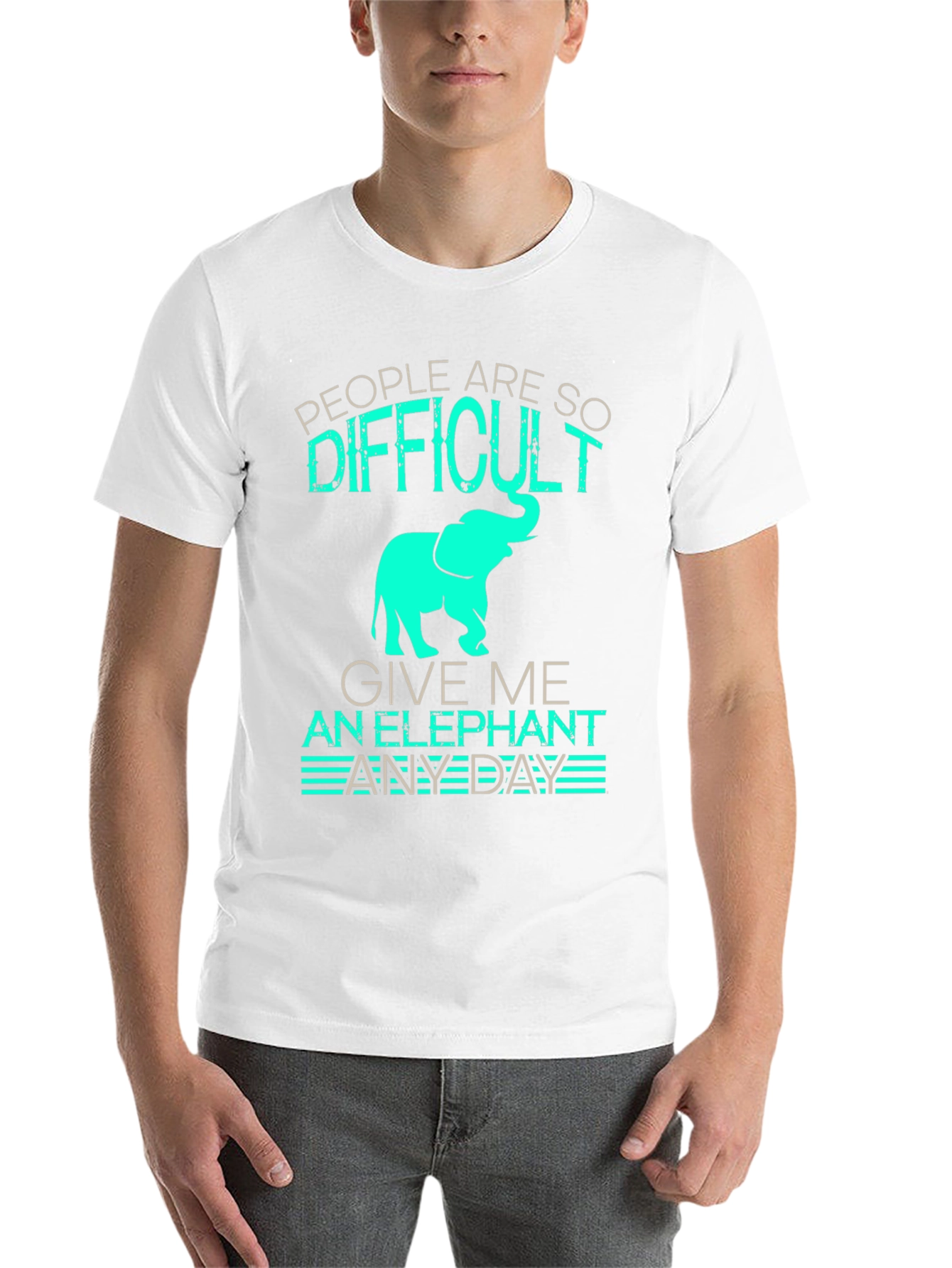 Black Difficult People, Give Me An Elephant Black T-Shirt view 14