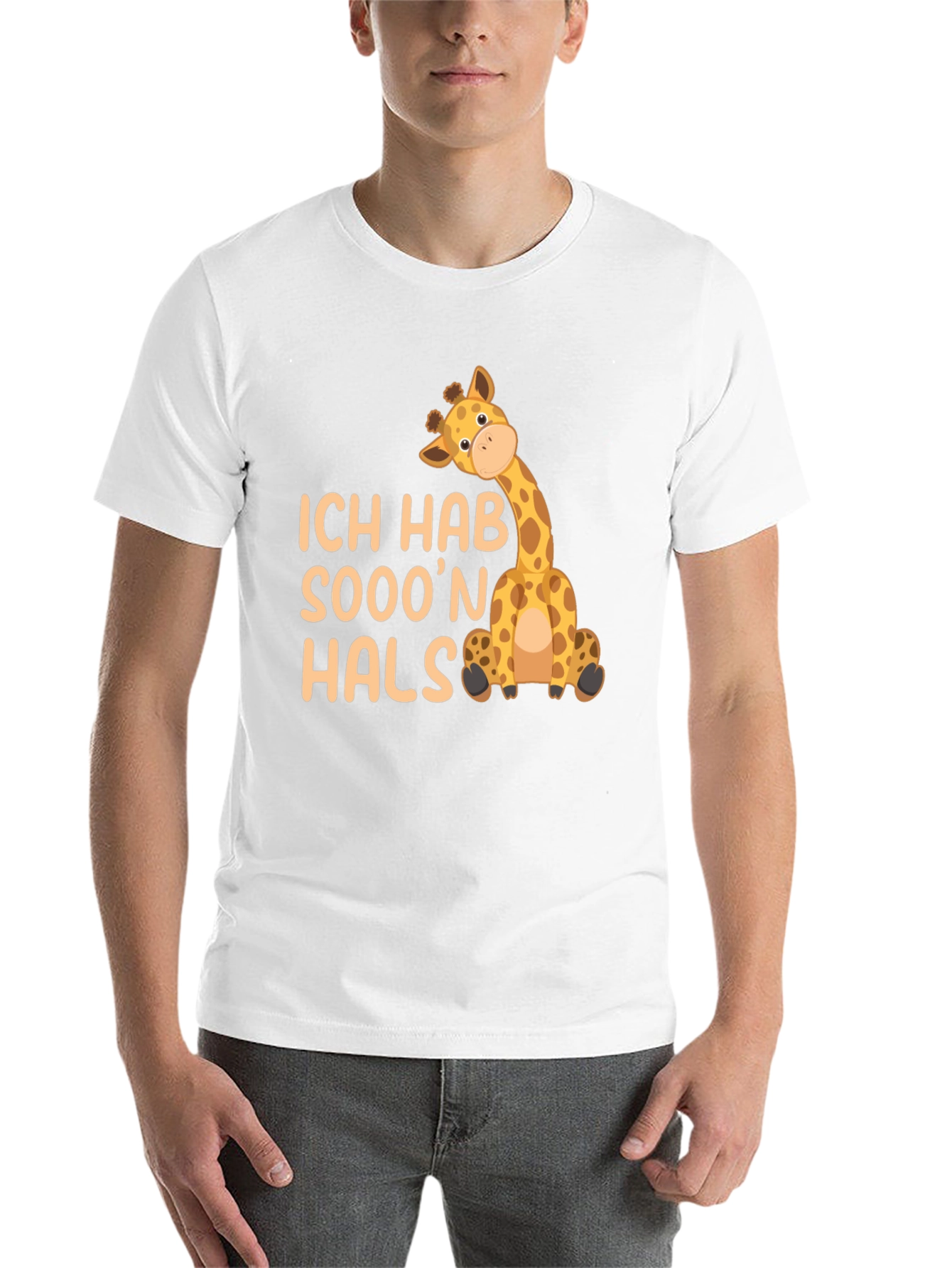 Black Ich Hab Sooo'n Hals Giraffe Black T-Shirt view 14