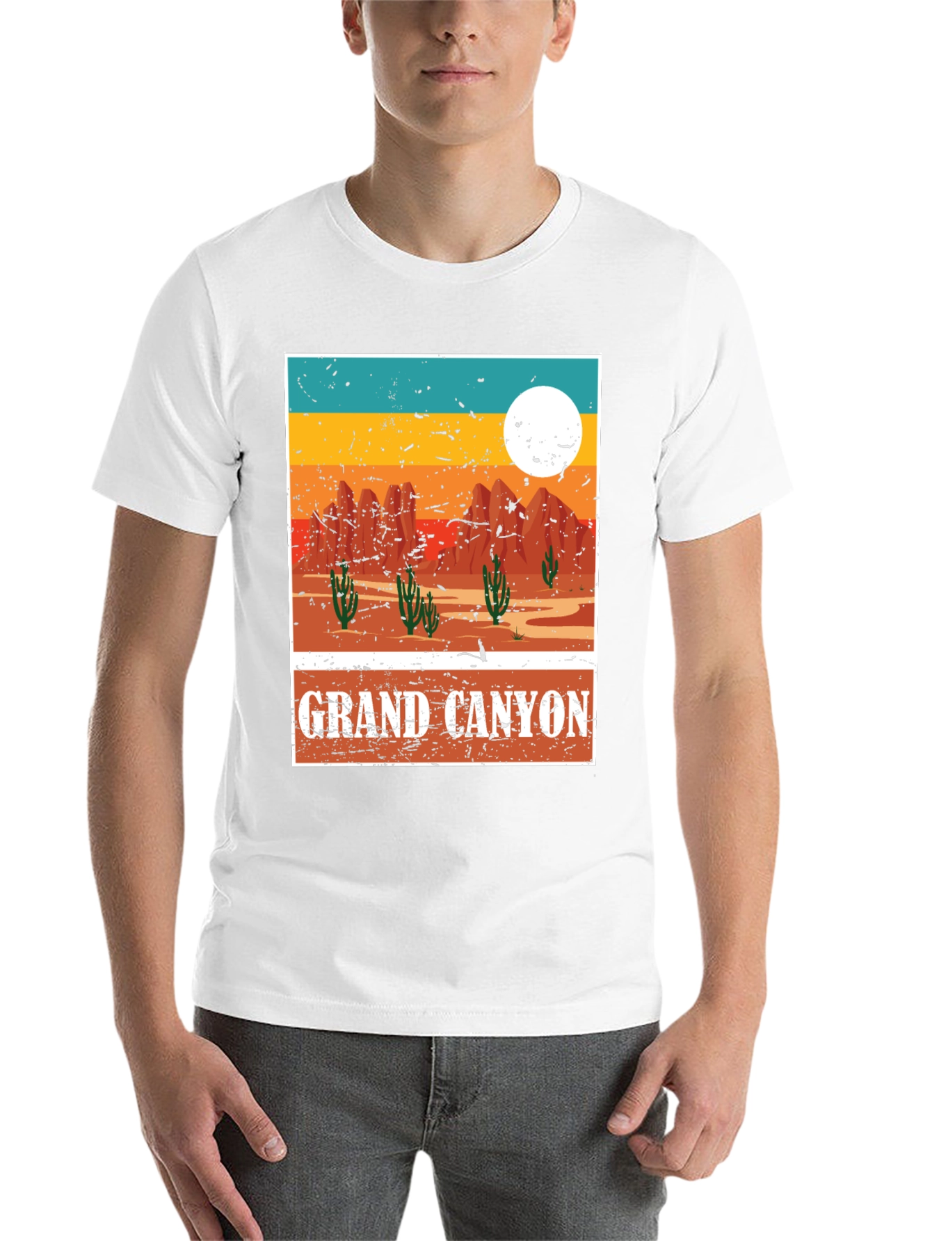 Black Grand Canyon Graphic Tee - Vintage Style Desert T-Shirt view 14