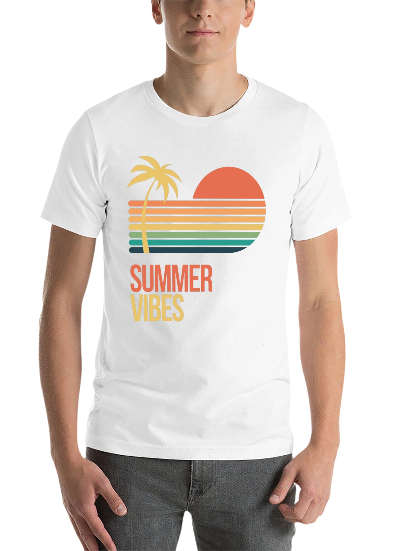 Black Summer Vibes Graphic T-Shirt - Black view 14