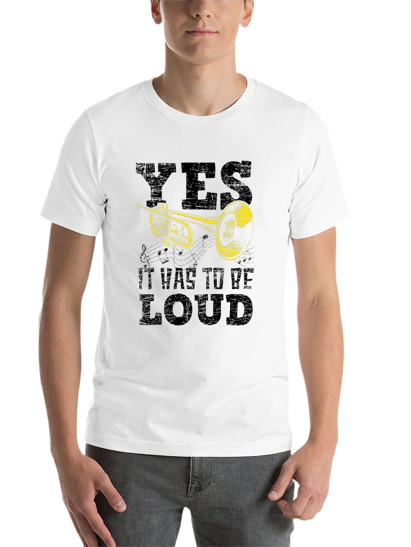 Black Yes, It Was To Be Loud - Trumpet T-Shirt view 14