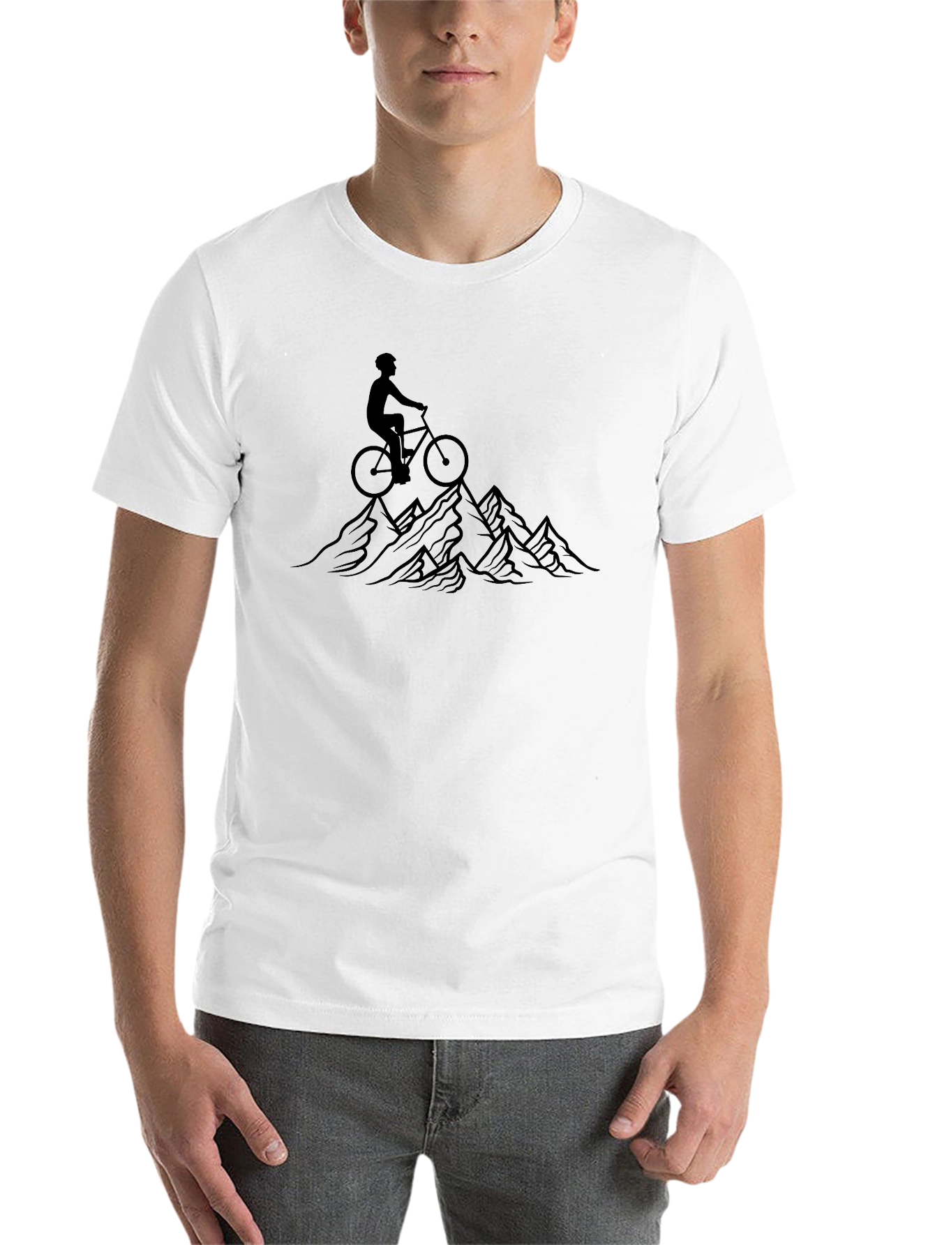Black Mountain Biker Graphic Tee - Black view 14