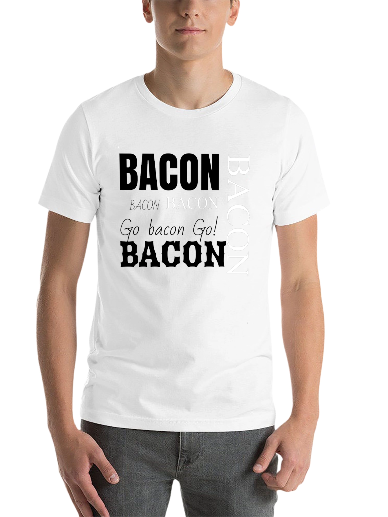 Black Bacon Lover T-Shirt - Novelty Graphic Tee view 14