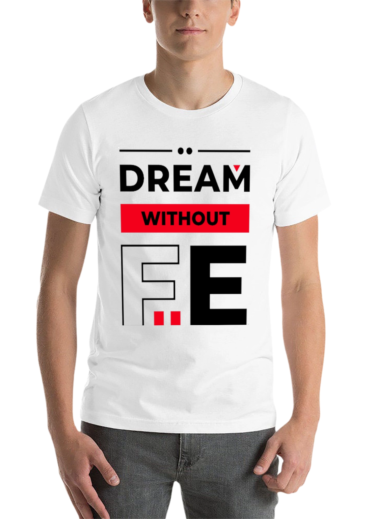 Black Dream Without Fear Graphic Tee - Black view 14