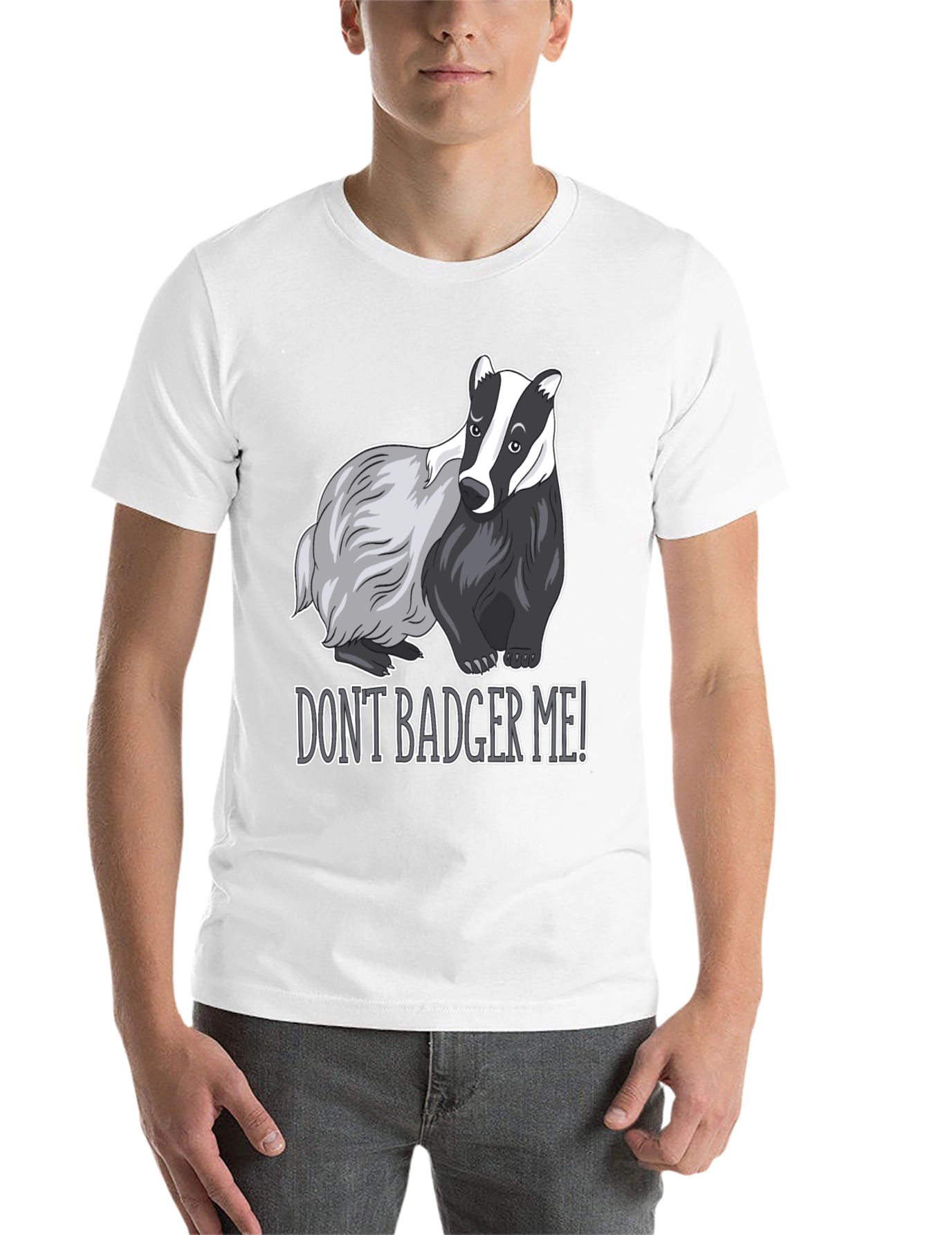 Black Don't Badger Me! Graphic T-Shirt - Black view 14