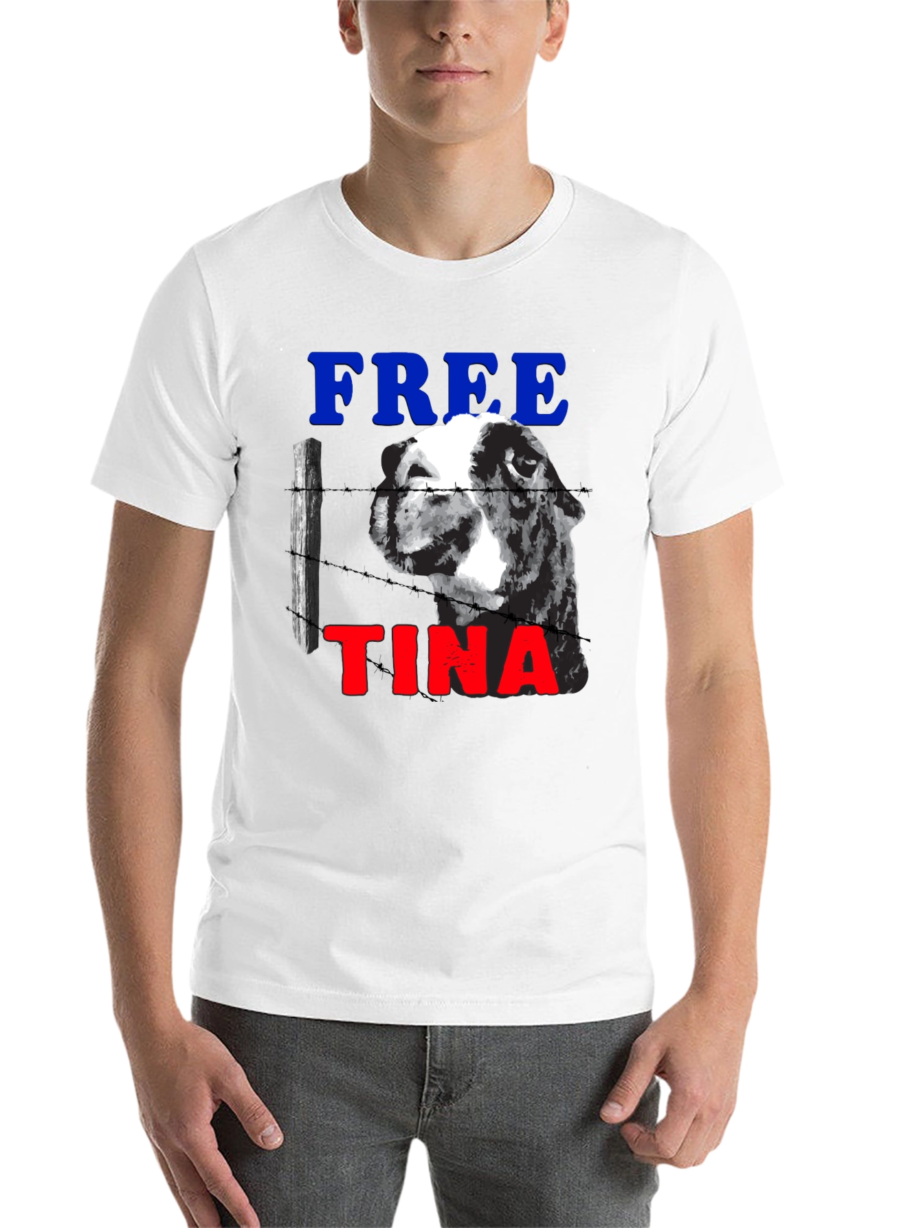 Black Free Tina Novelty Graphic T-Shirt view 14
