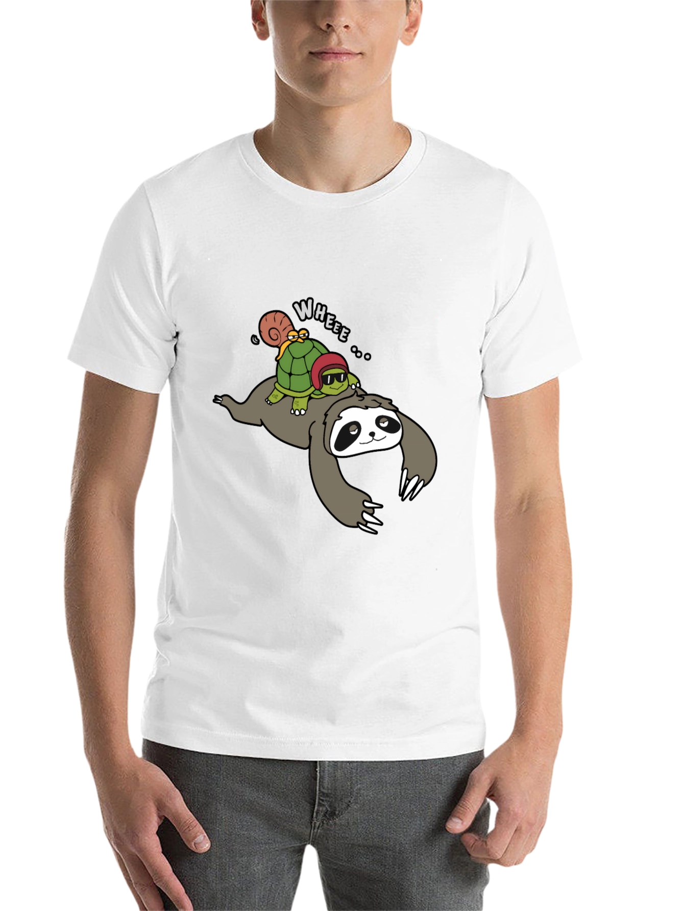 Black Sloth & Turtle Fun T-Shirt view 14