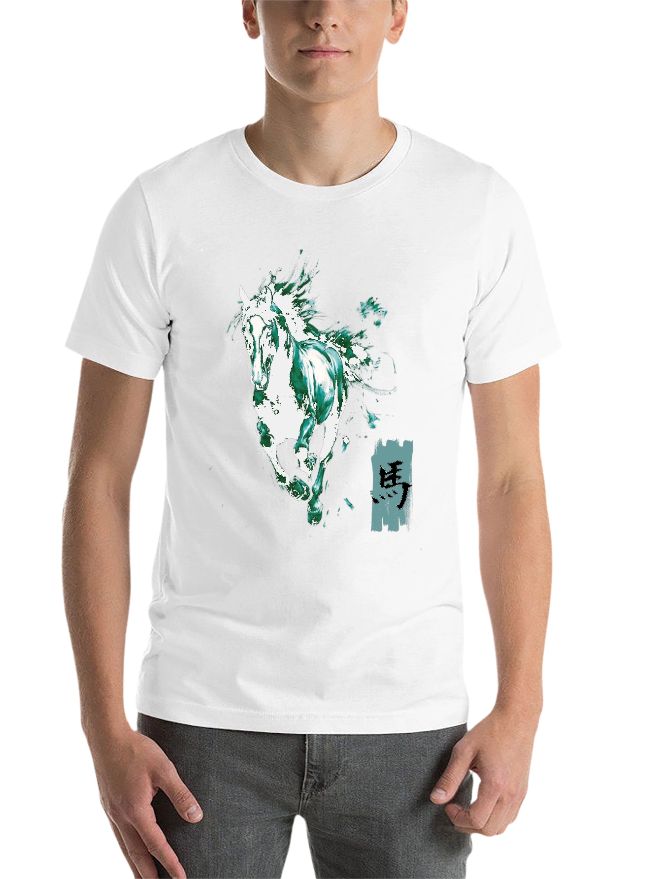 Black Horse Graphic Black T-Shirt view 14