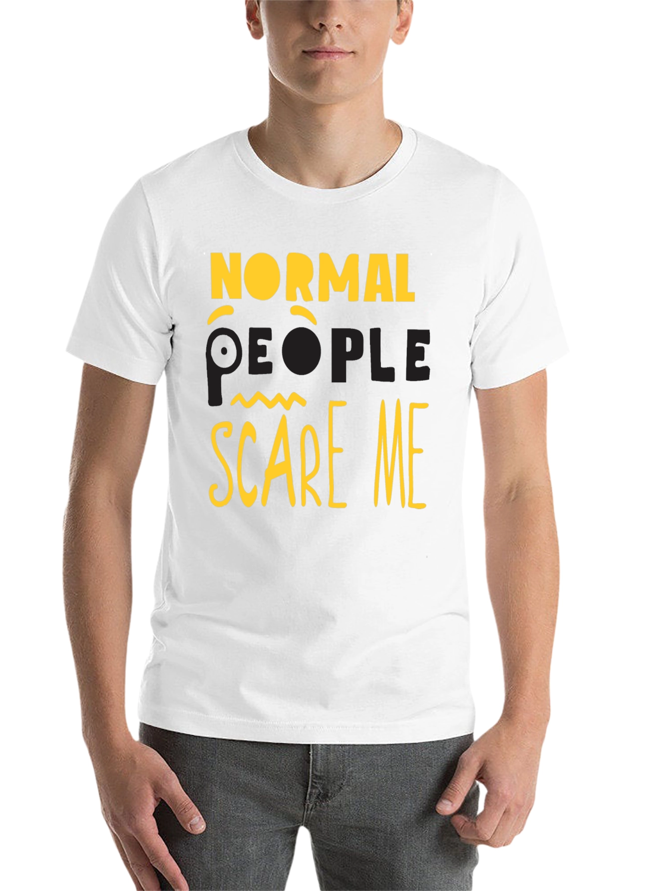 Black Normal People Scare Me Graphic T-Shirt view 14
