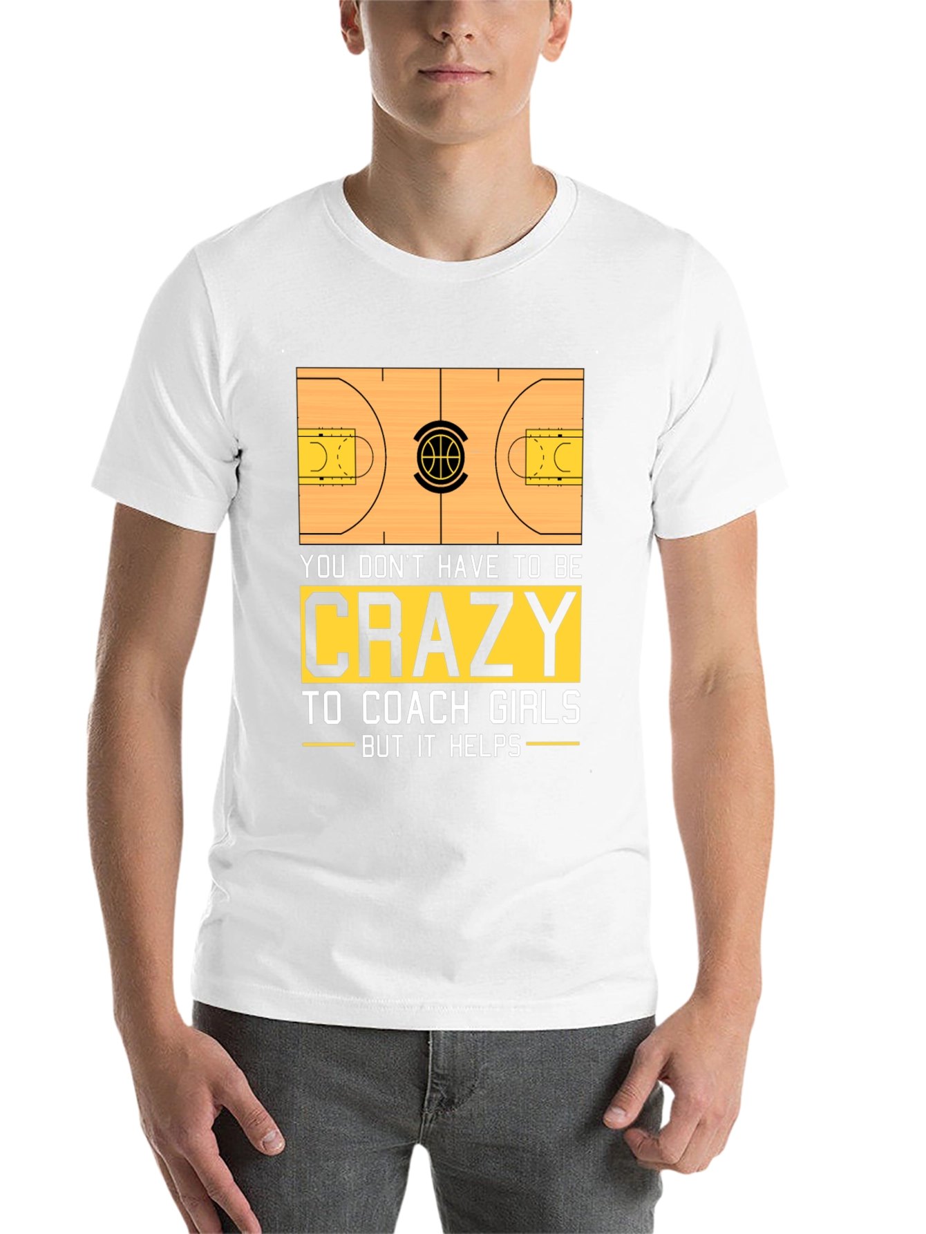 Black Crazy Coach Girls Basketball T-Shirt view 14