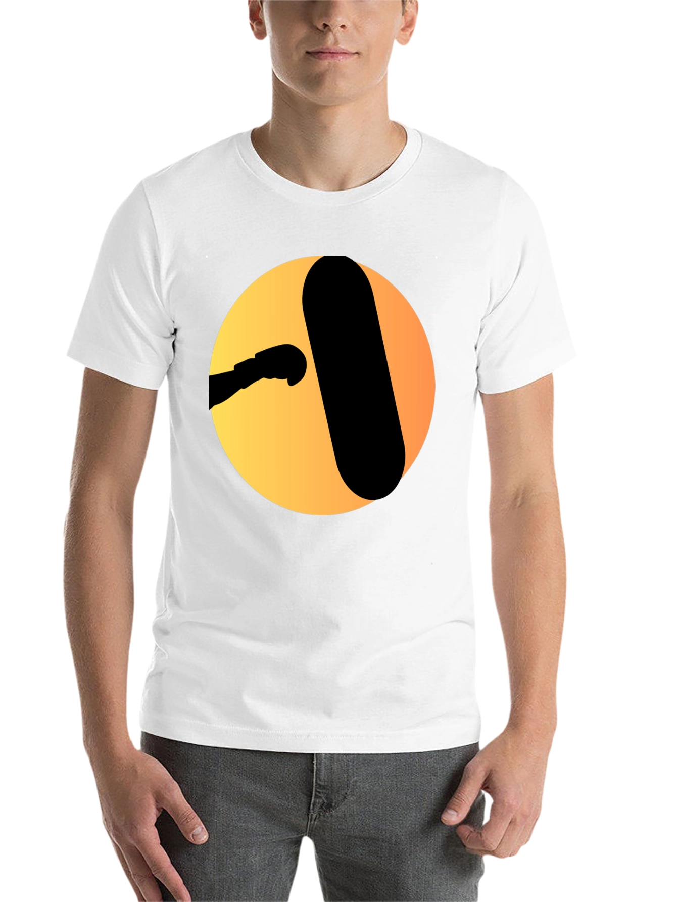 Black Punching Bag Graphic Tee - Black Cotton T-Shirt view 14