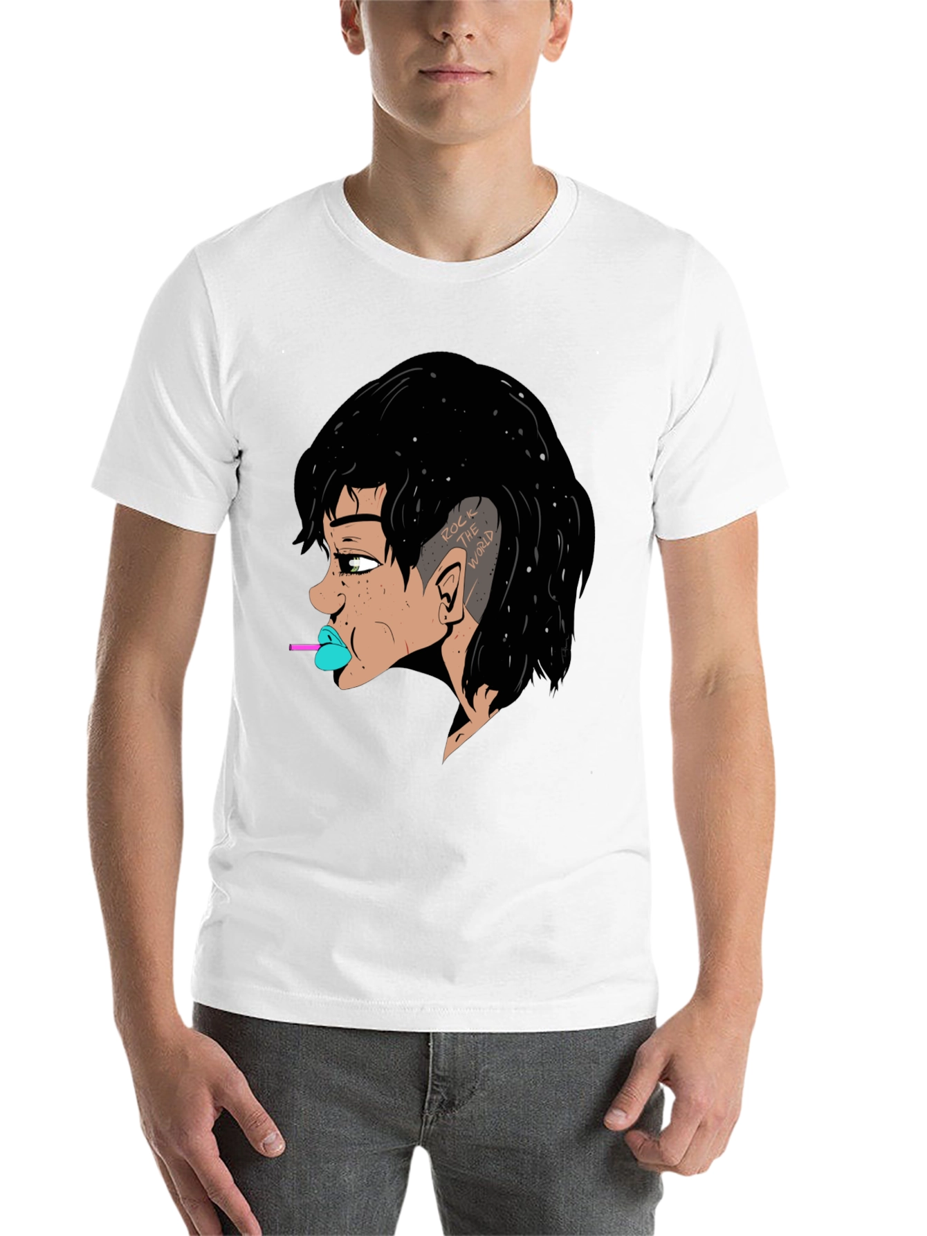 Black Rock the World Graphic Tee - Edgy Style view 14