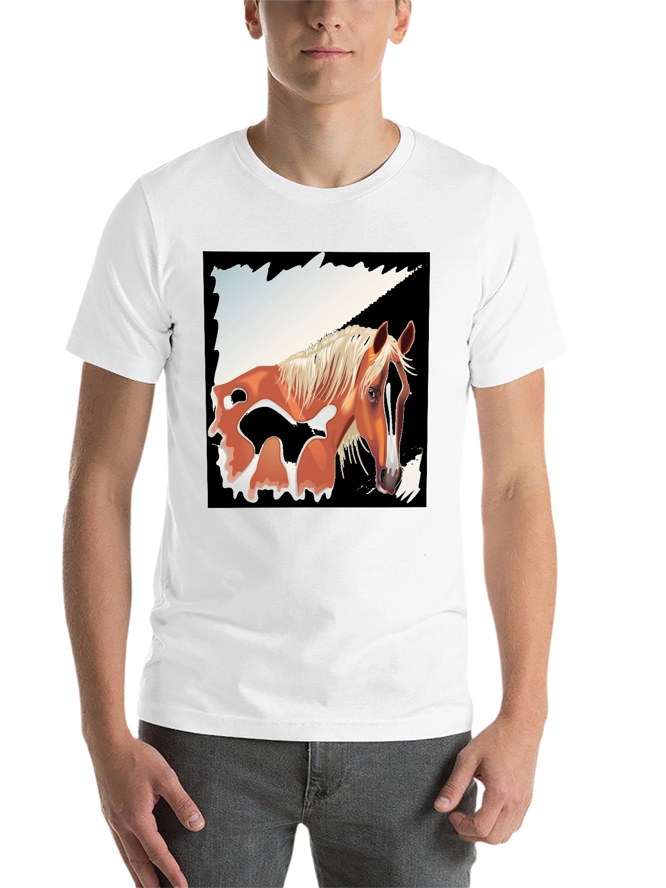 Black Horse Graphic Tee - Men's Black T-Shirt view 14