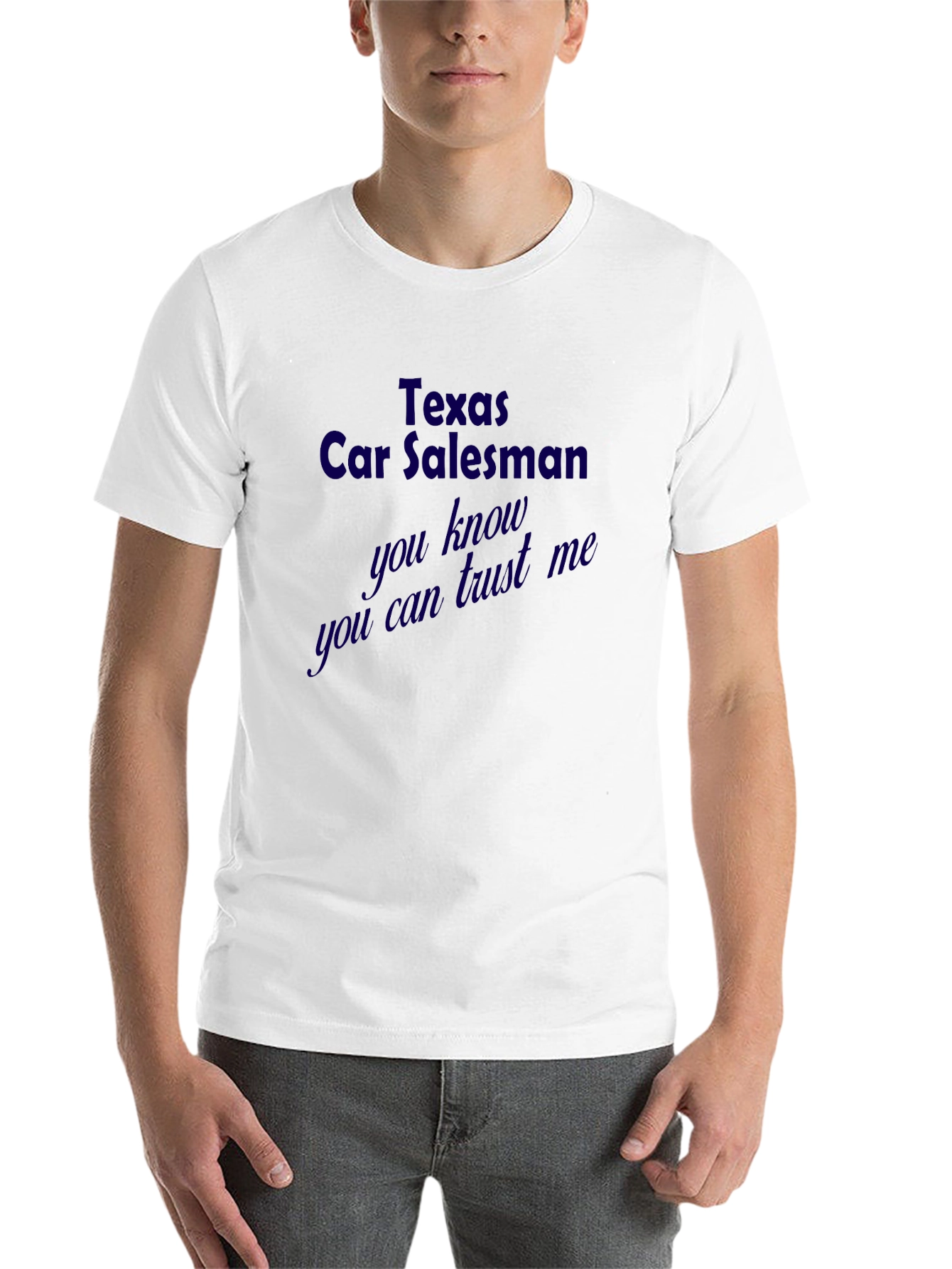 Black Texas Car Salesman Novelty Graphic Tee view 14