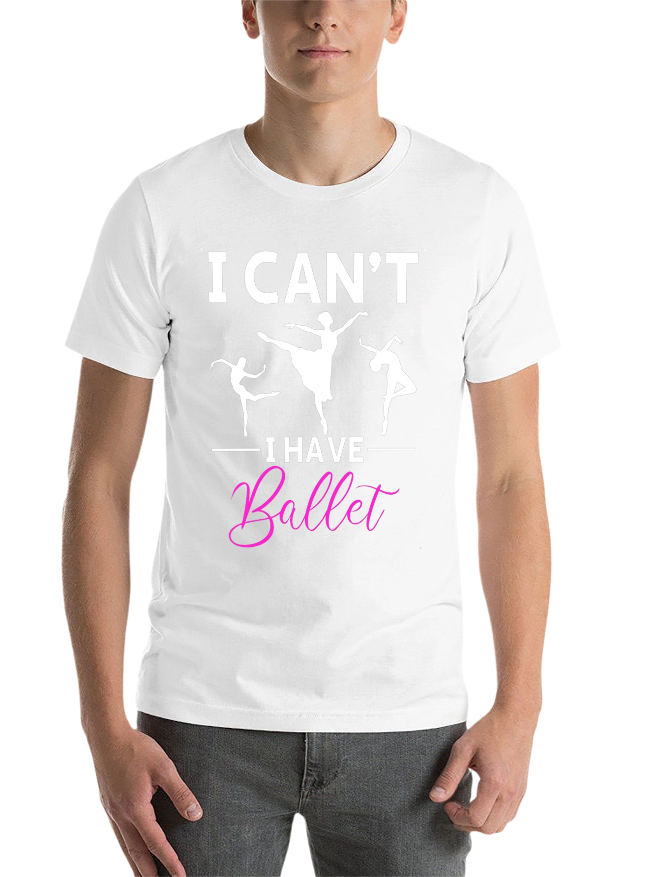 Black I Can't I Have Ballet Graphic T-Shirt view 14