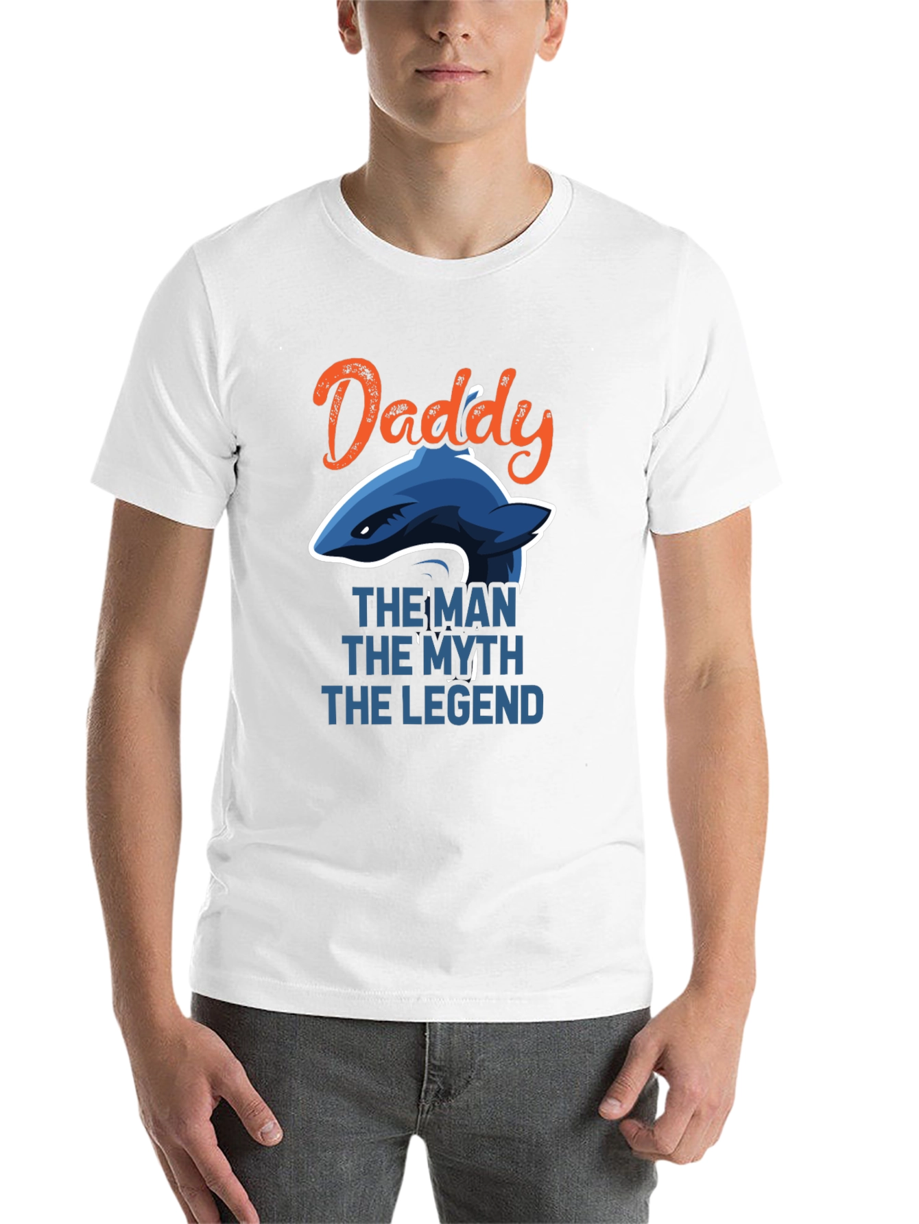 Black Daddy Shark Graphic T-Shirt view 14