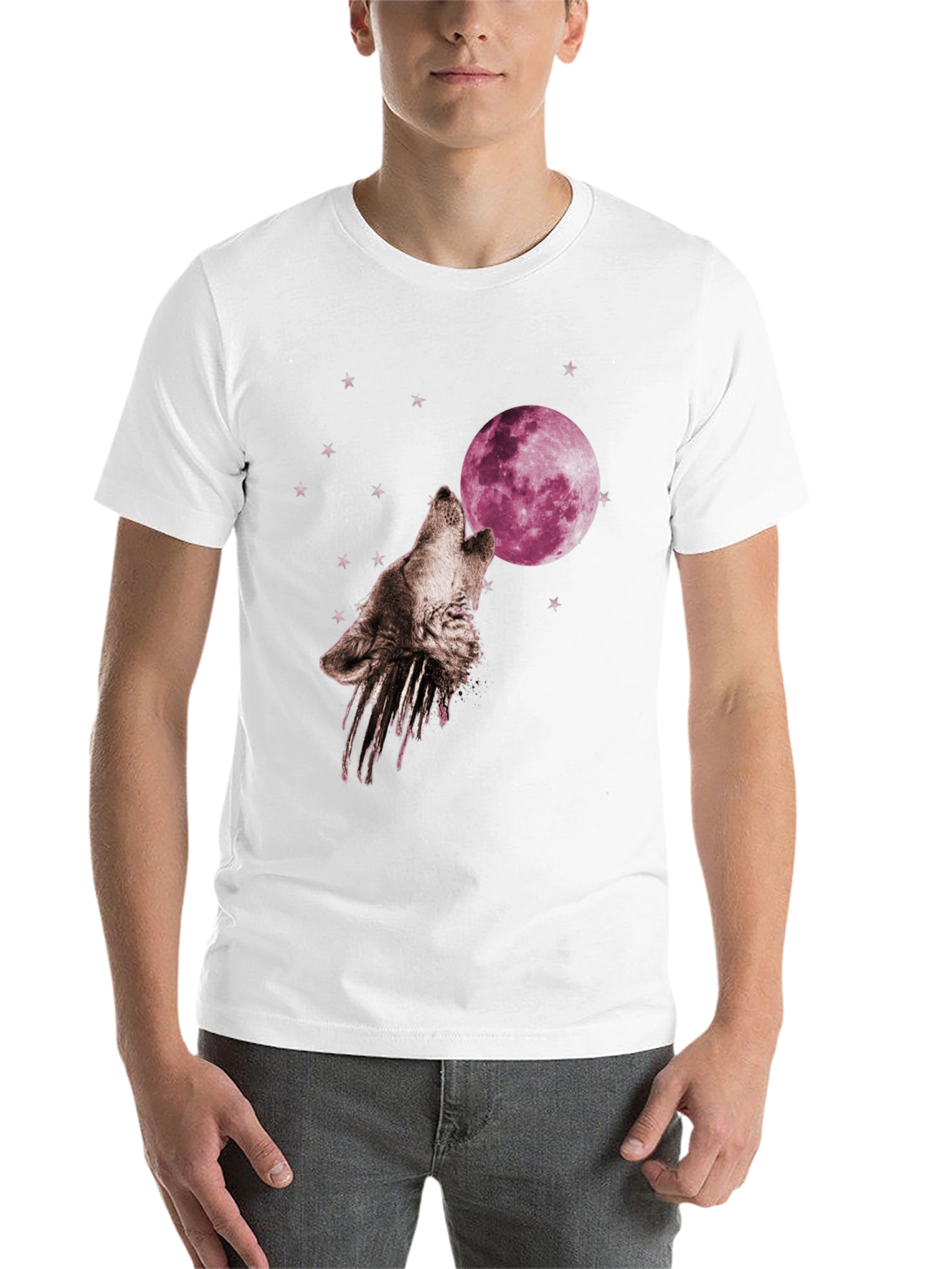 Black Wolf Moon T-Shirt - Graphic Print view 14