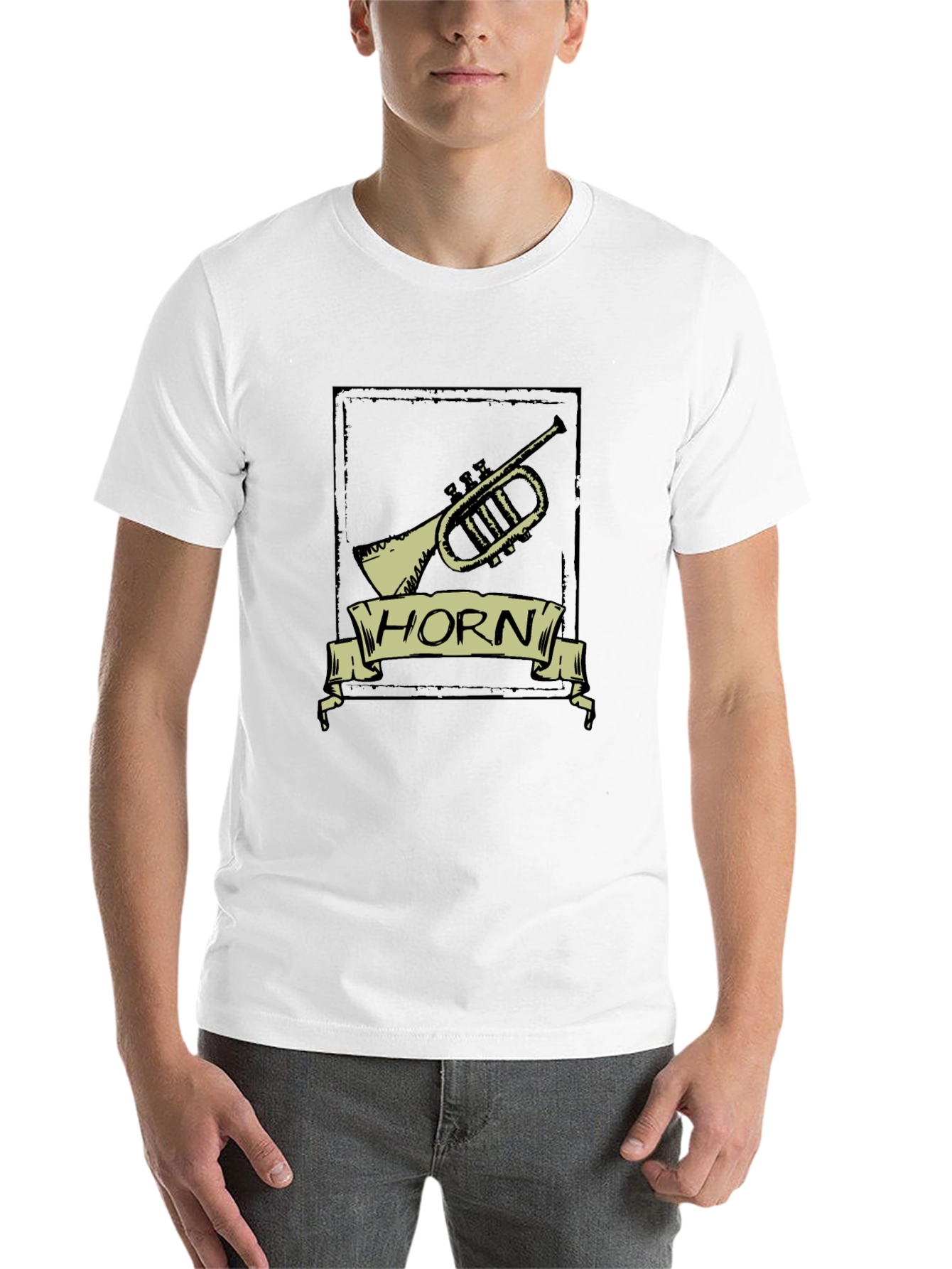 Black Vintage Horn T-Shirt - Musical Instrument Tee view 14