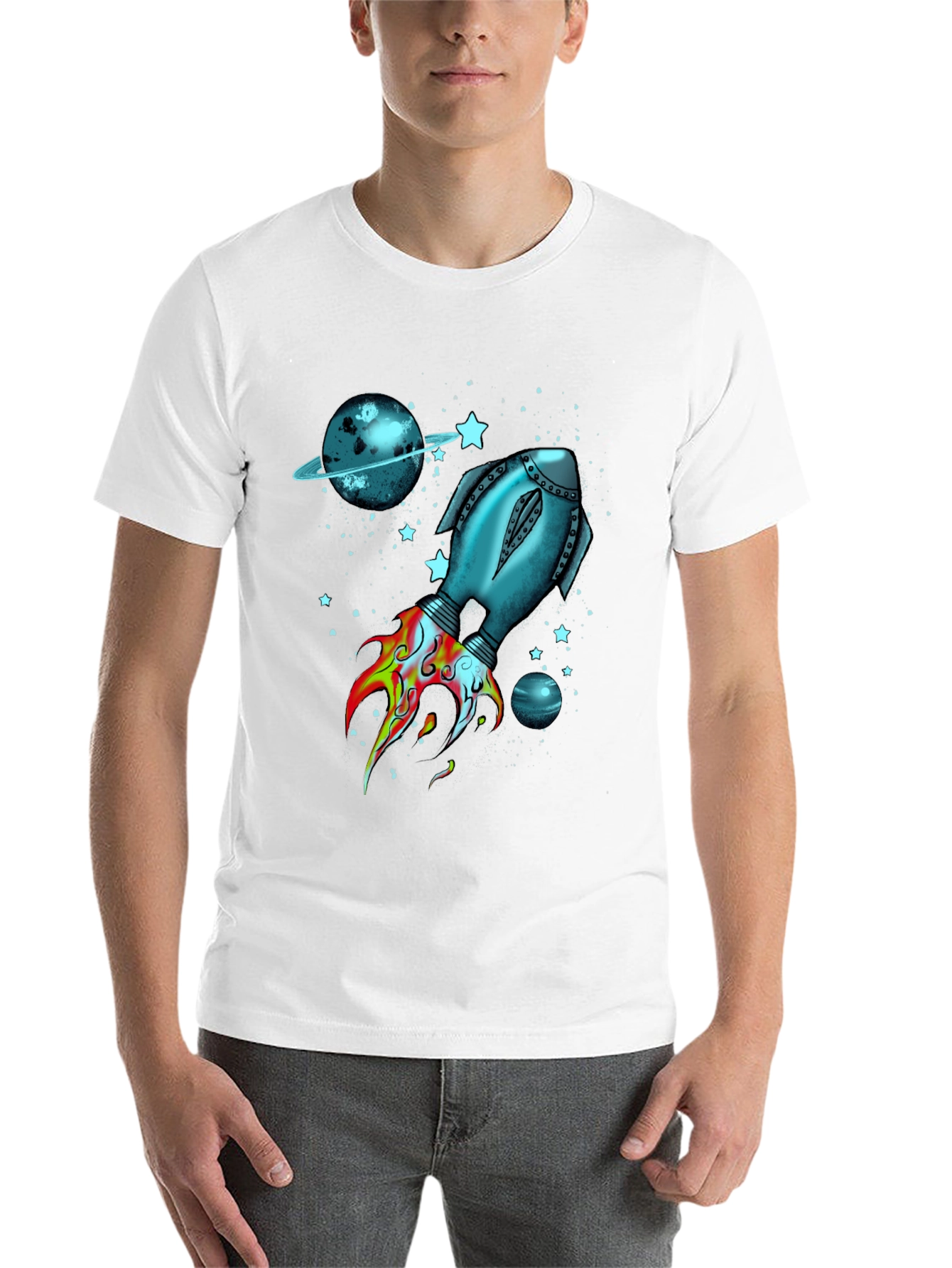 Cosmic Rocket T-Shirt - Blast Off in Style! - 14