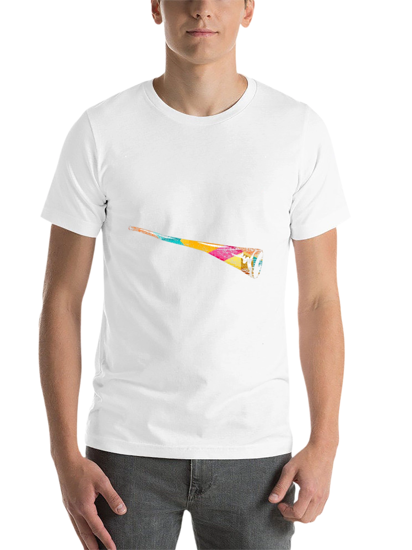 Black Abstract Vuvuzela Graphic Black T-Shirt view 14