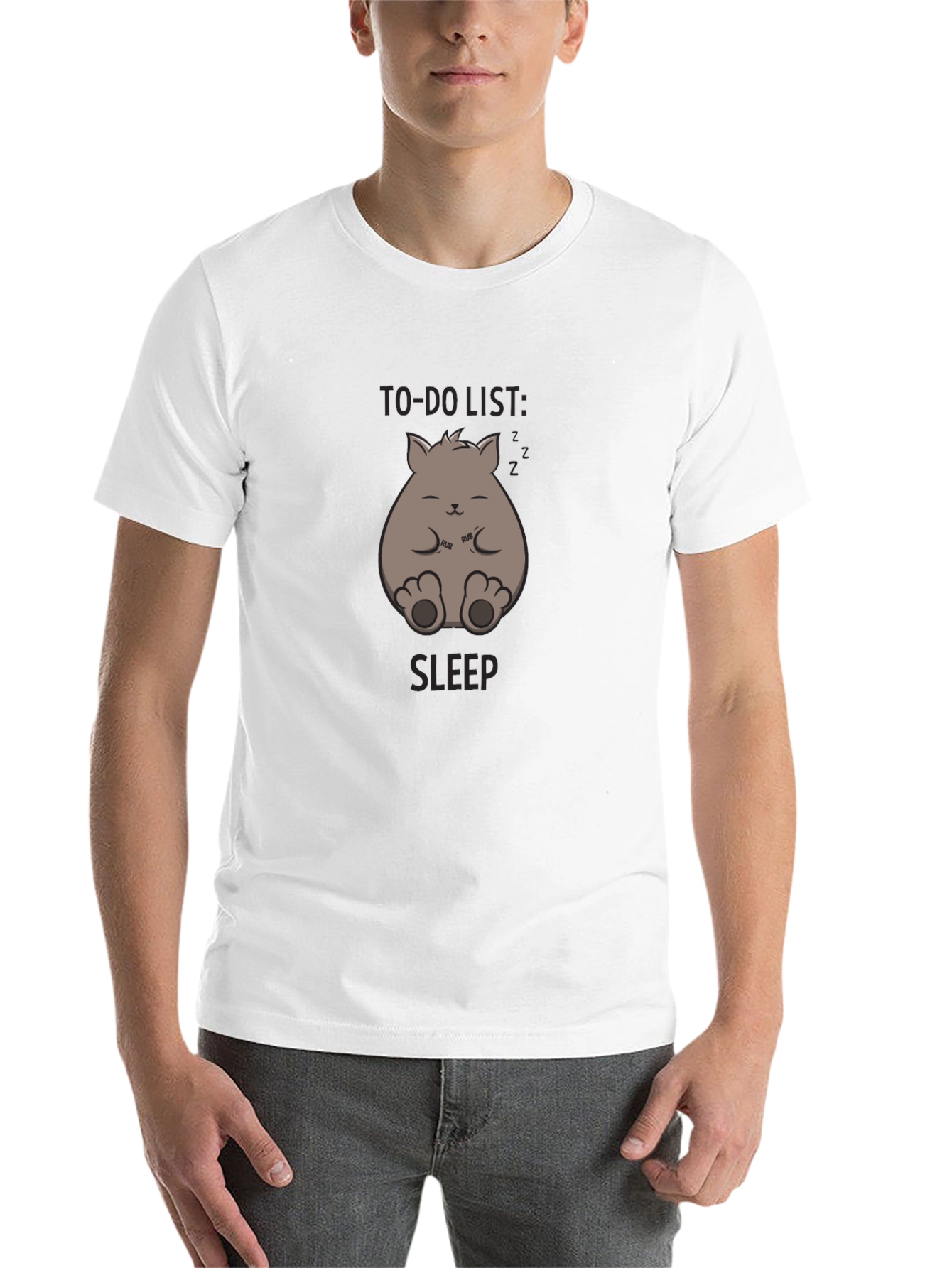 Black To-Do List: Sleep - Funny Cat Graphic T-Shirt view 14