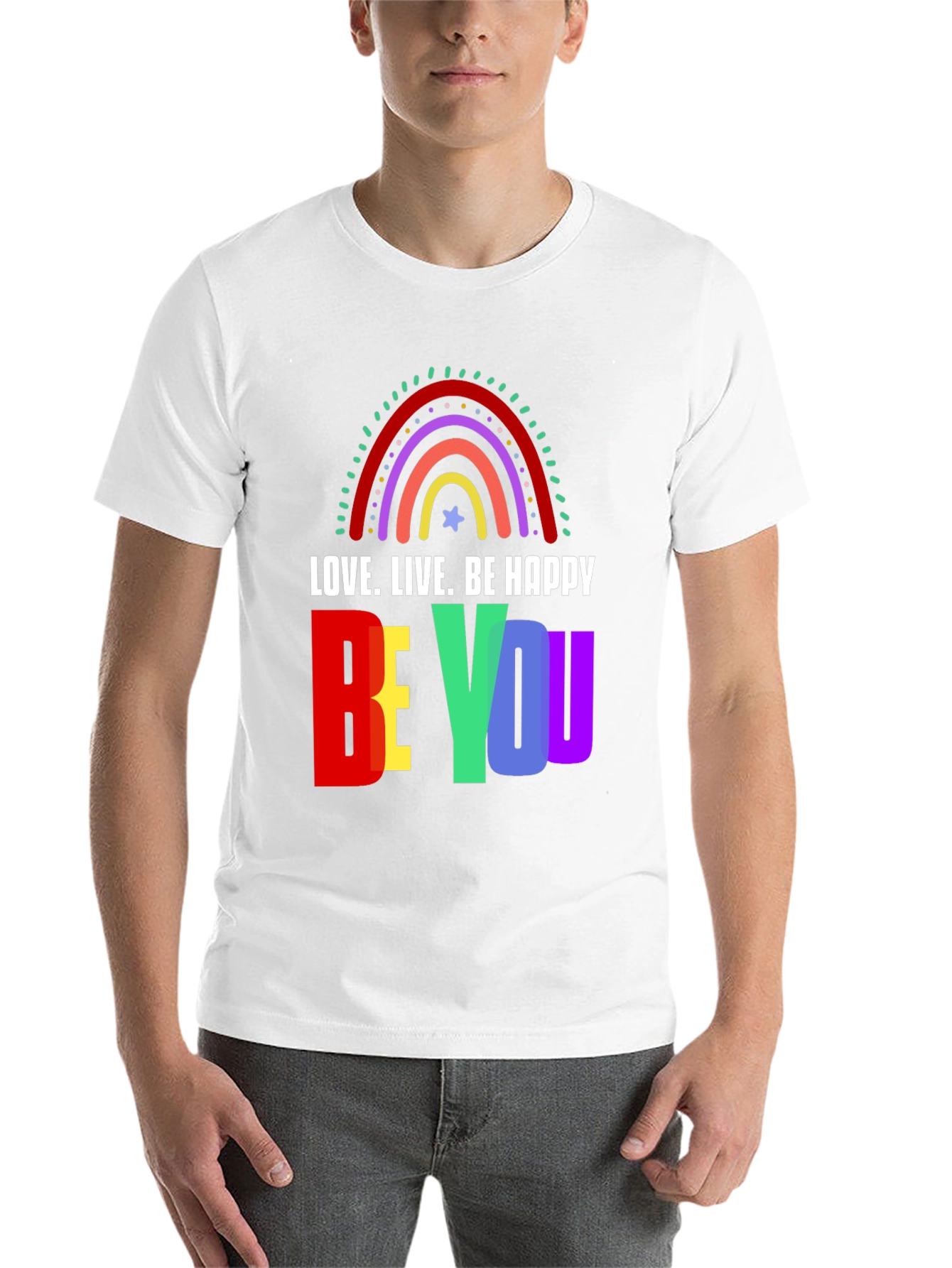 Black Love. Live. Be Happy - Graphic T-Shirt view 14