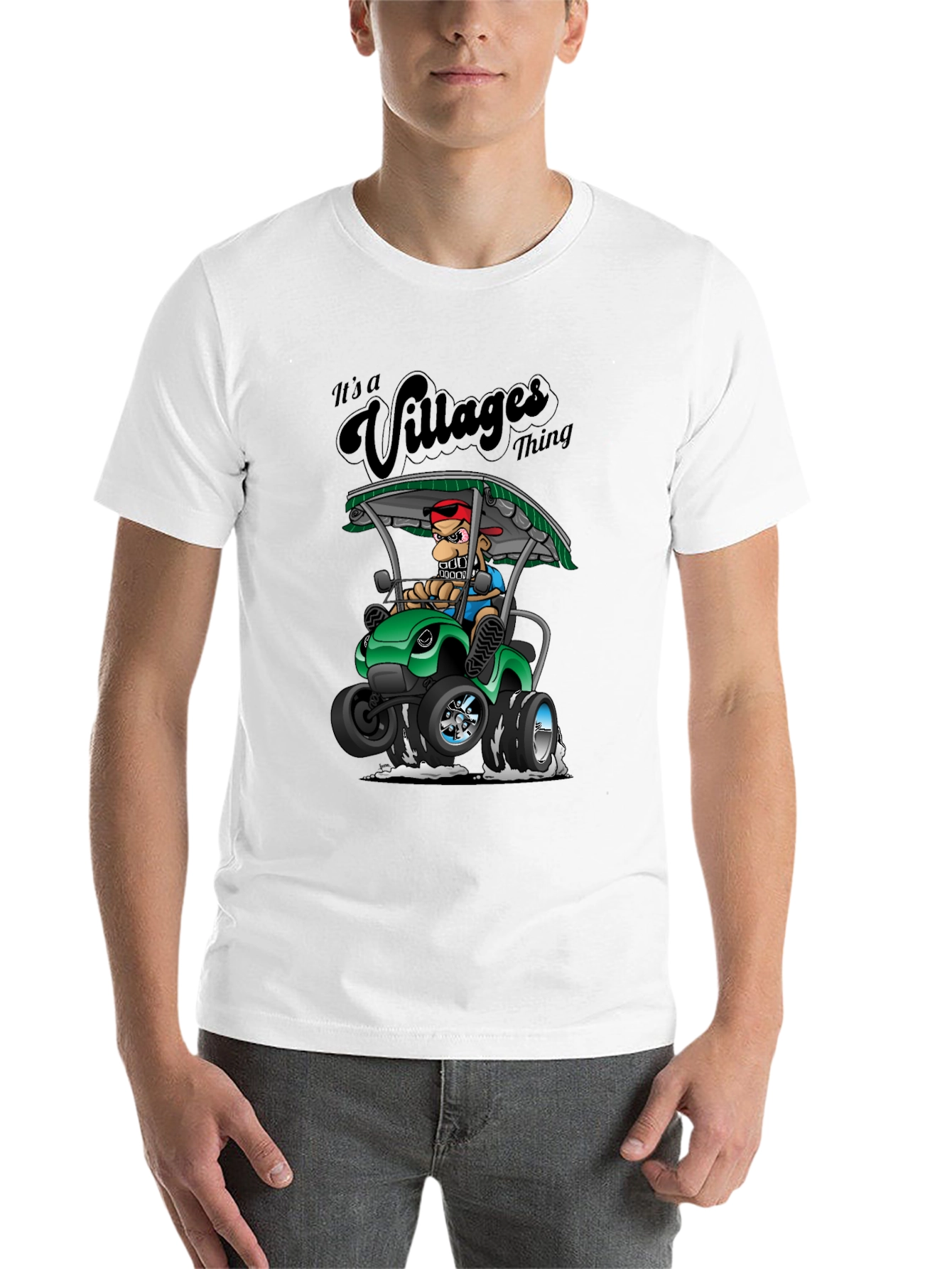 Black Villages Thing Cartoon T-Shirt  view 14