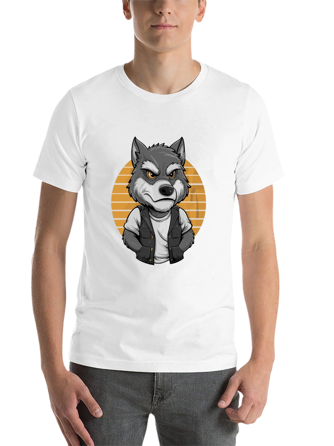 Black Cool Wolf Graphic Tee - Black T-Shirt view 14