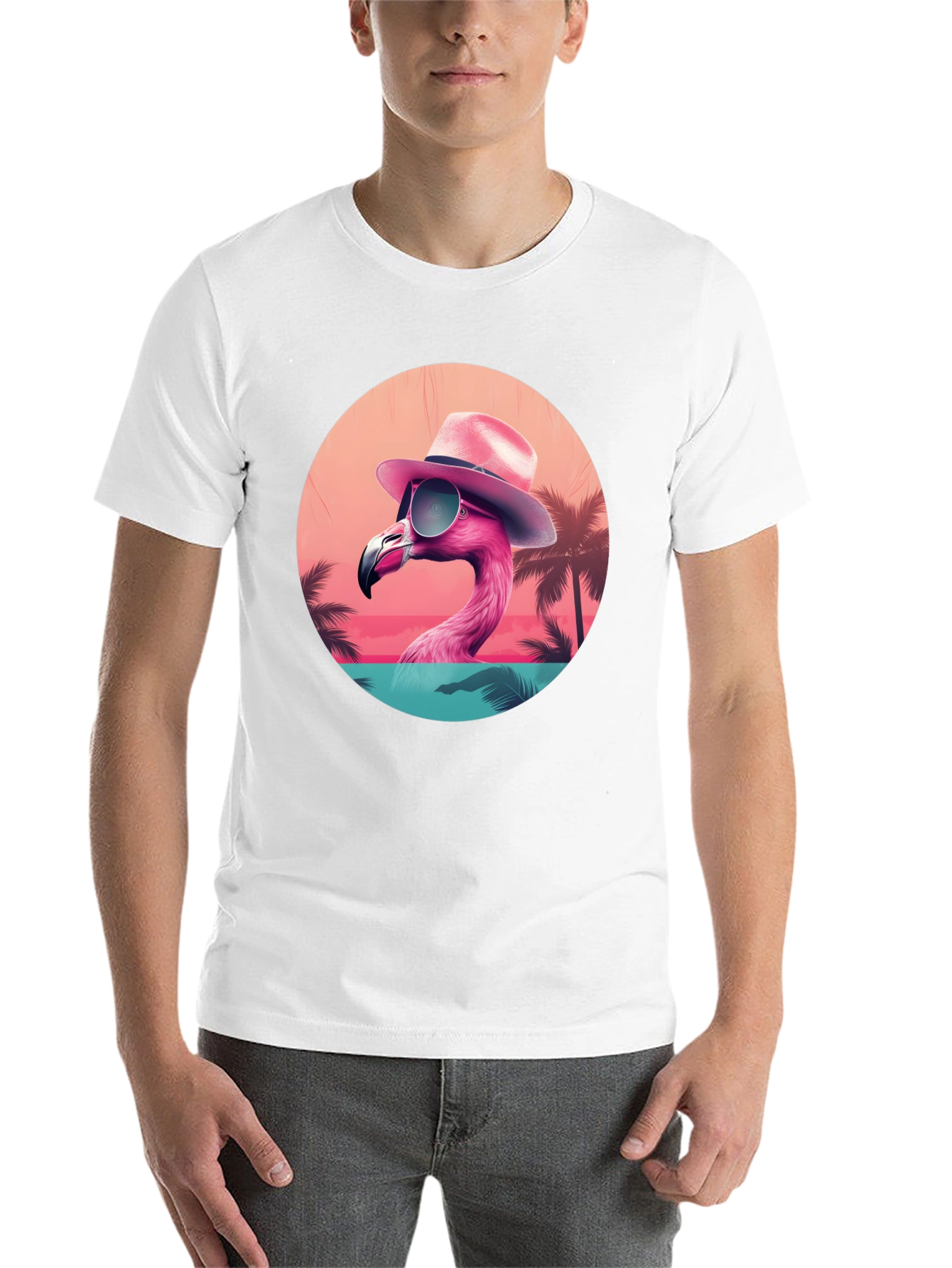 Black Cool Flamingo T-Shirt view 14