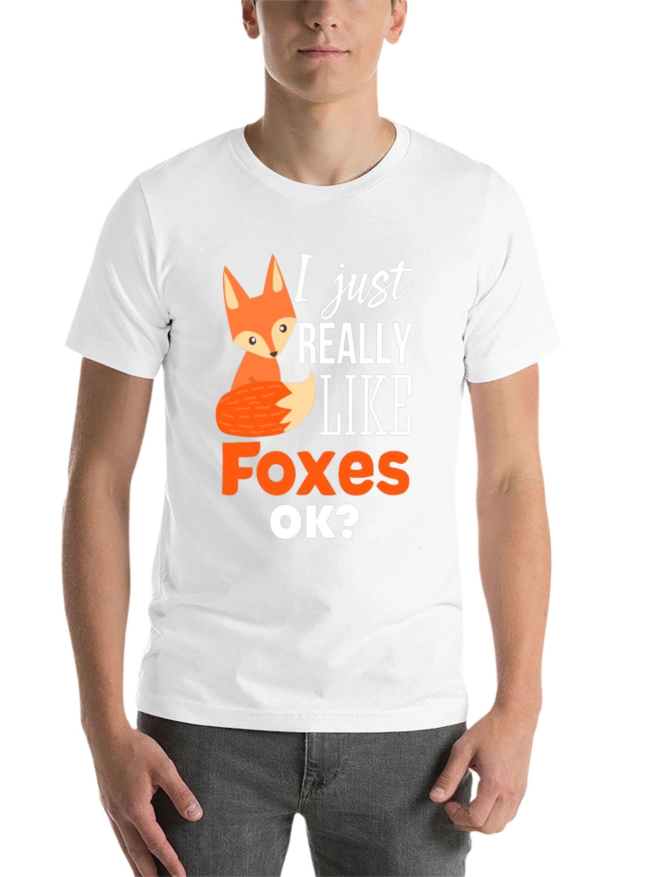 Black Cute Fox Graphic Tee - I Just Really Like Foxes view 14