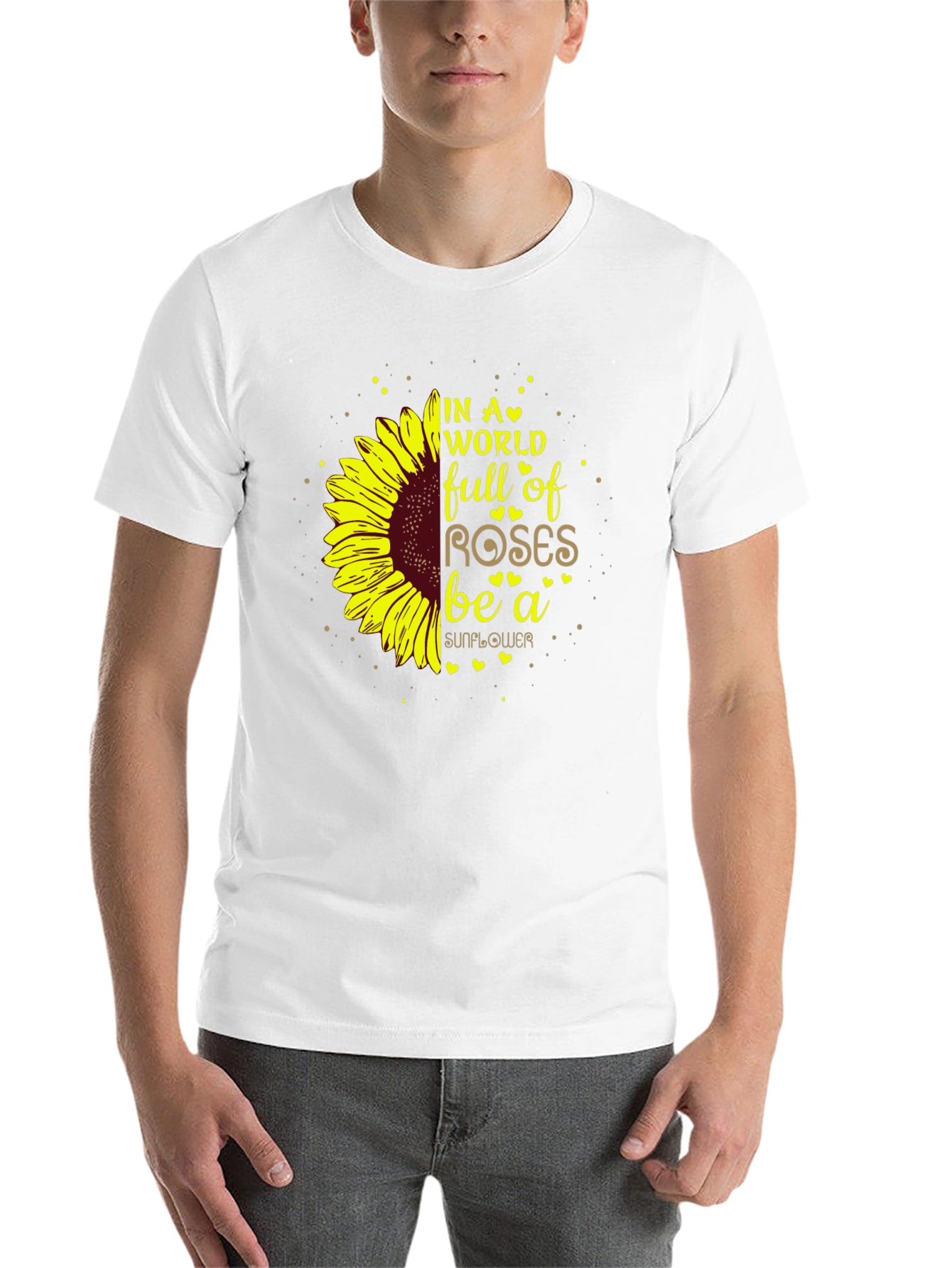 Black Sunflower Graphic T-Shirt - Be a Sunflower view 14