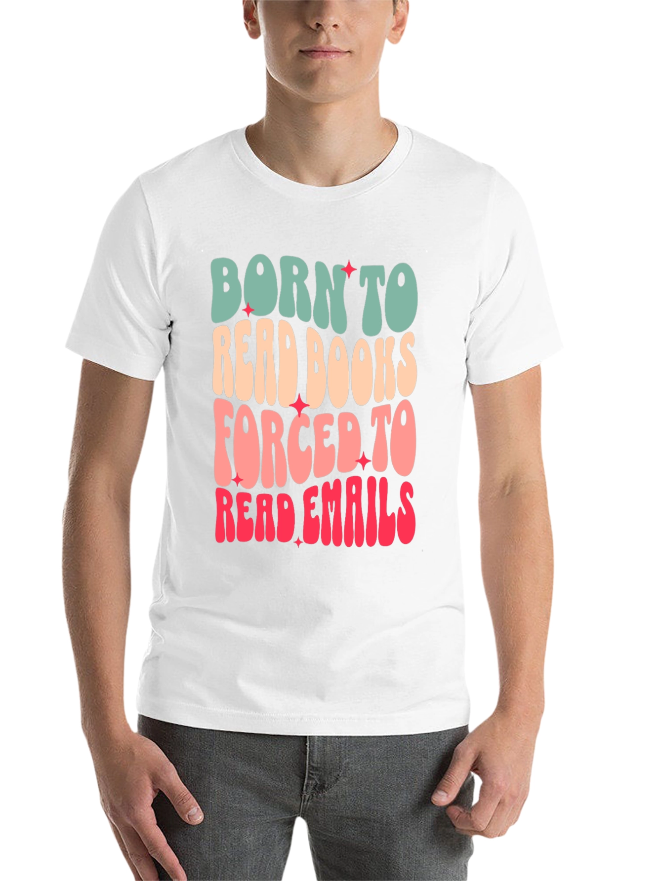 Black Born to Read Books T-Shirt - Novelty Graphic Tee view 14