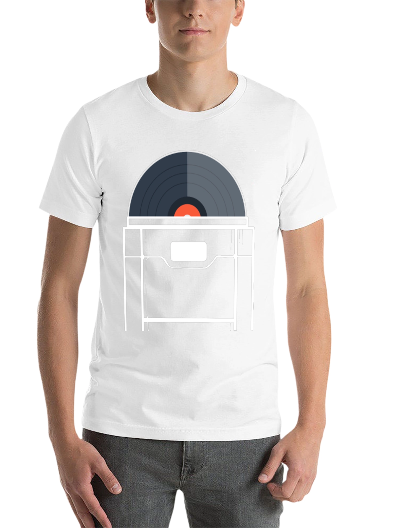 Black Vintage Vinyl Record Player T-Shirt - Retro Music Tee view 14